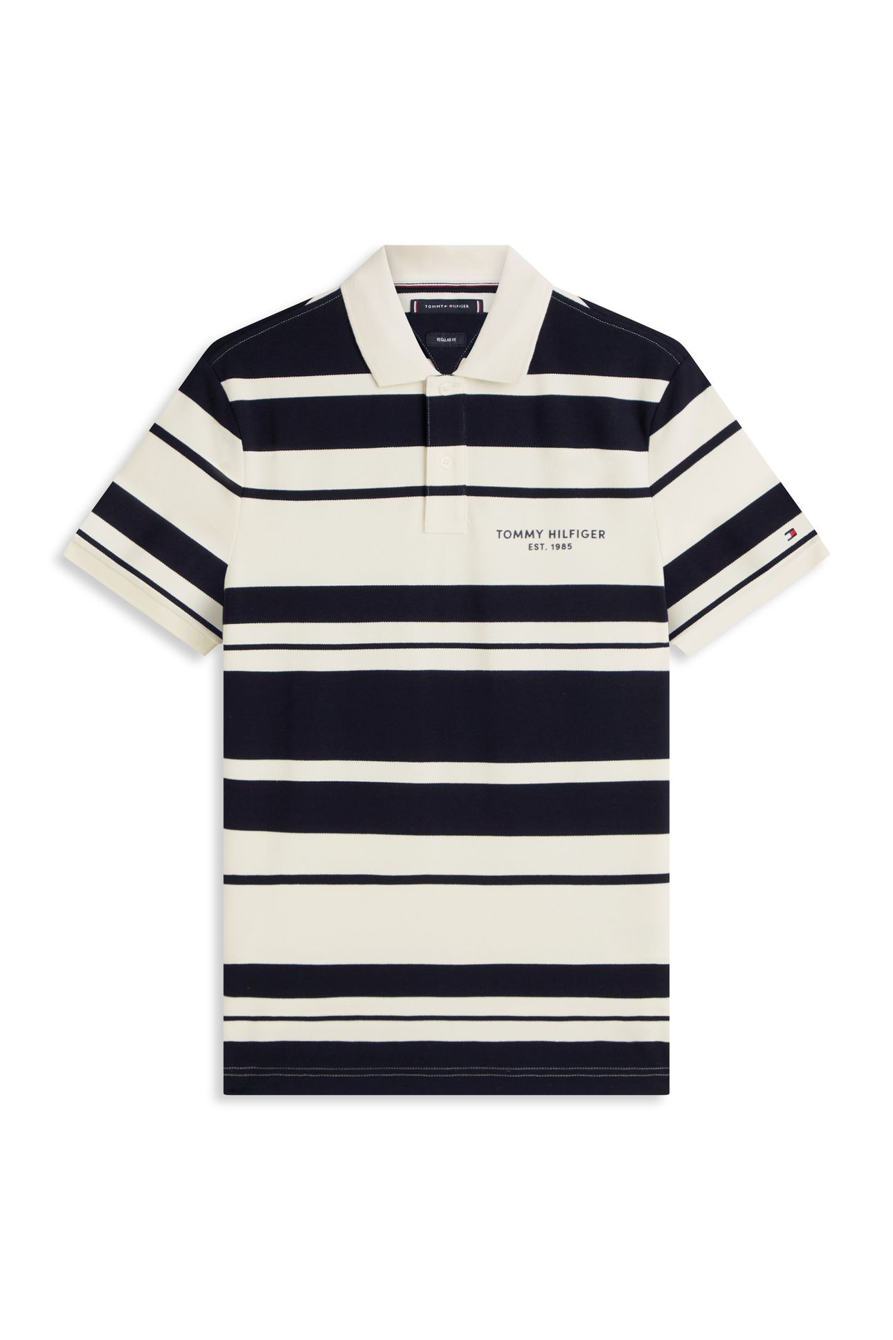PIQUE MULTI STRIPE POLO IVORY PETAL/DESERT SKY 4