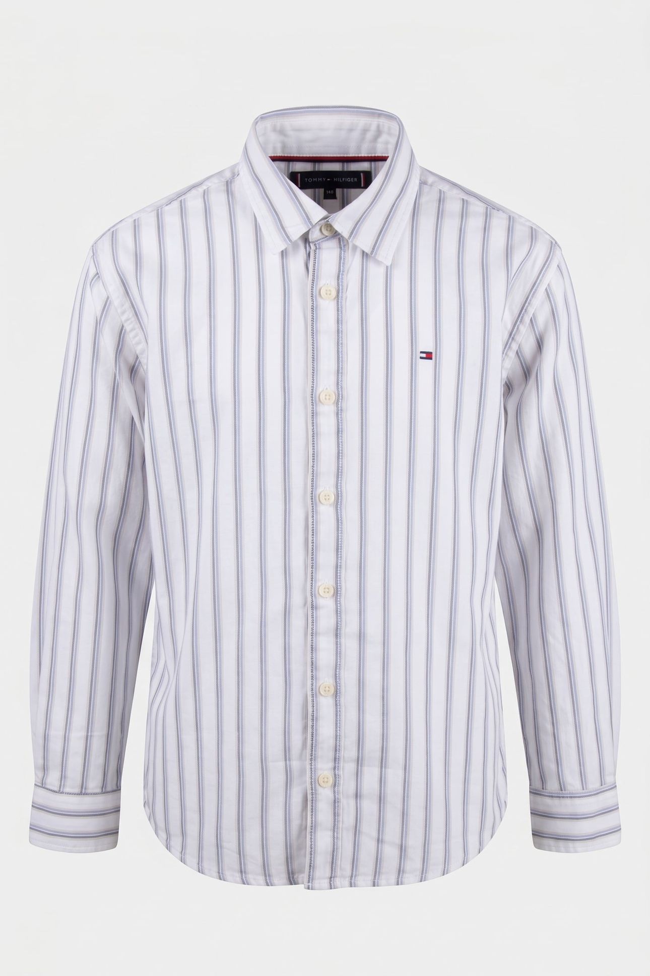 BOYS FLEX STRIPE SHIRT WHITE STRIPE 2