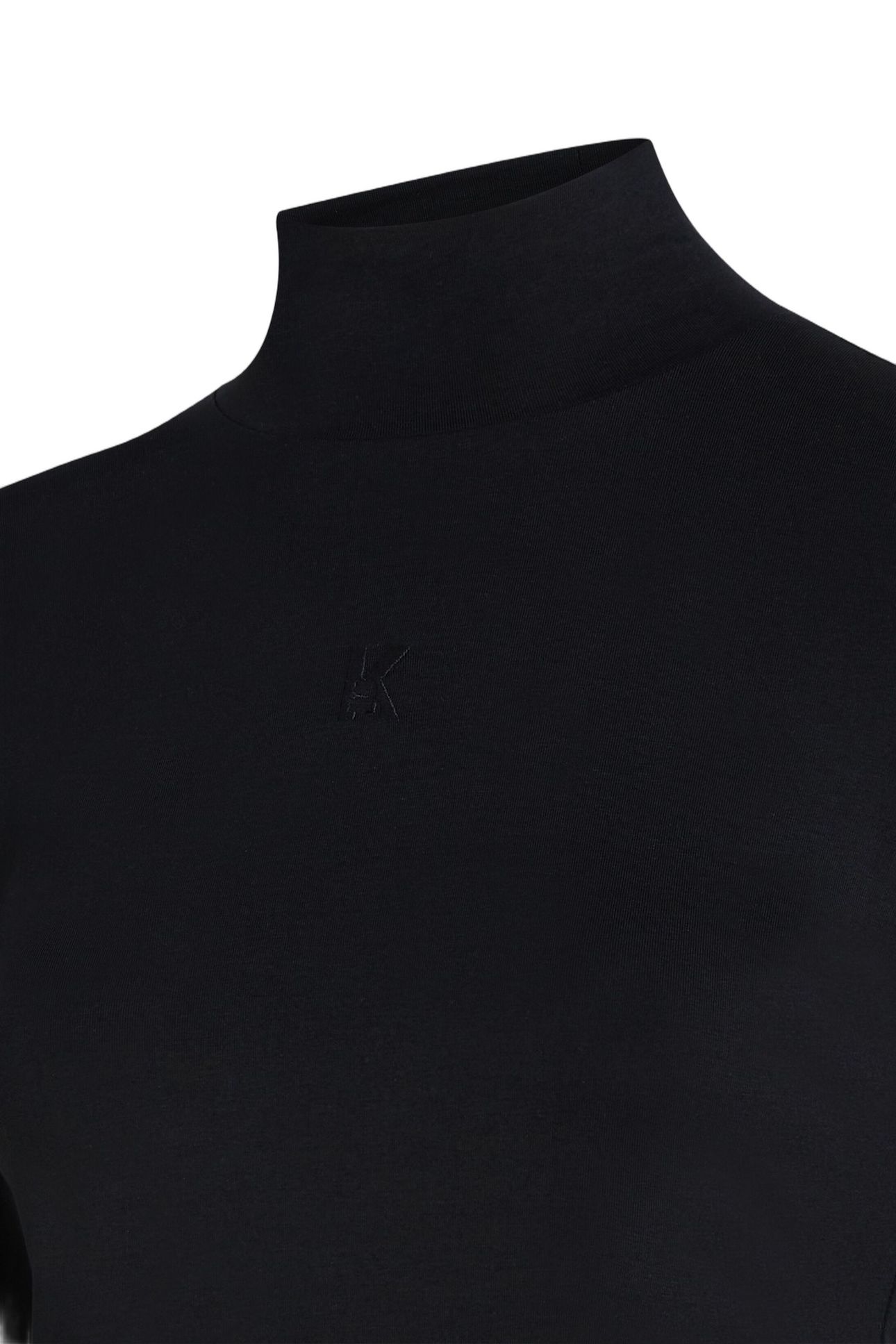 K LOGO MOCK NECK LS T-SHIRT BLACK 3