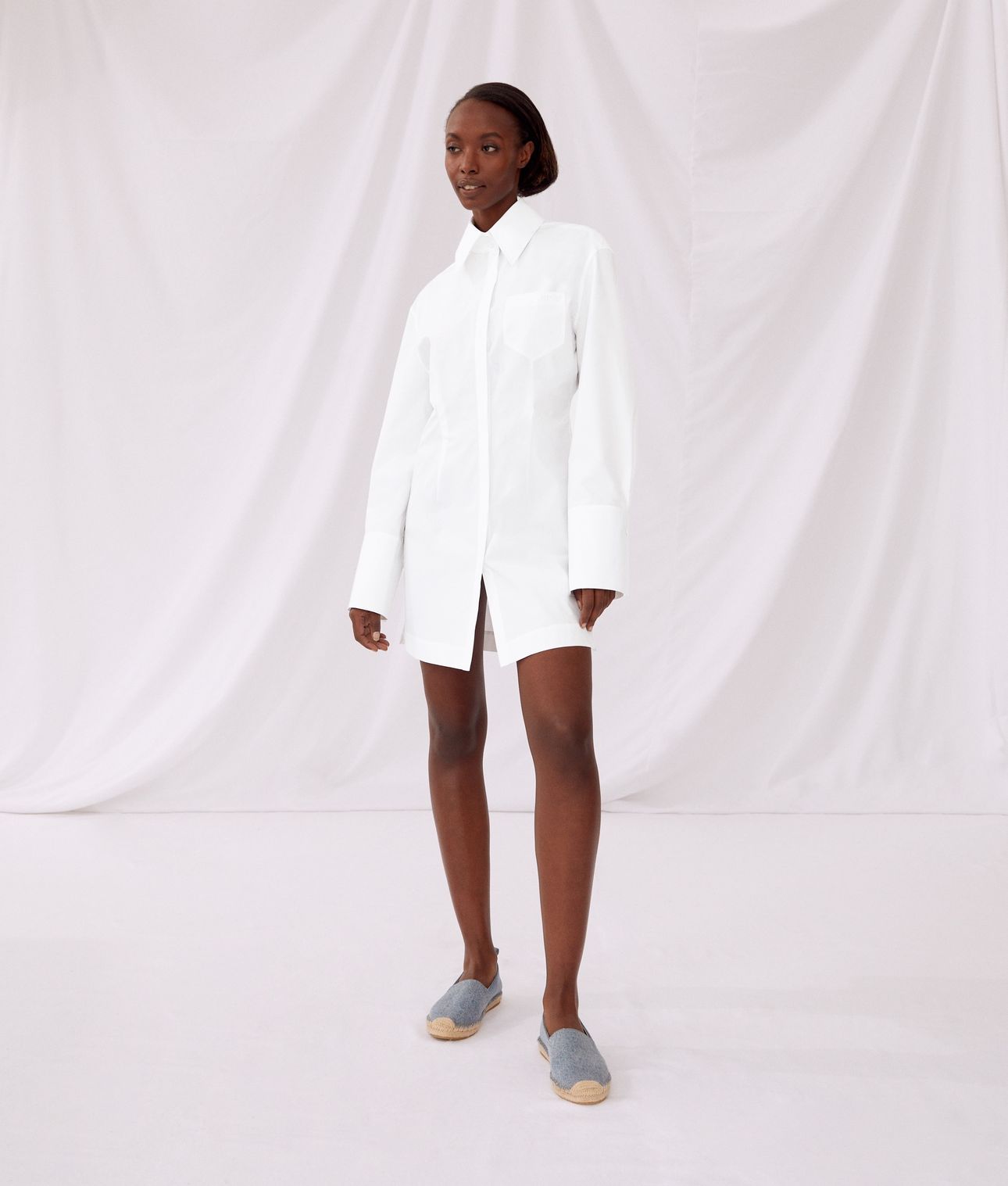 KLXAV POPLIN SHIRTDRESS WHITE 1