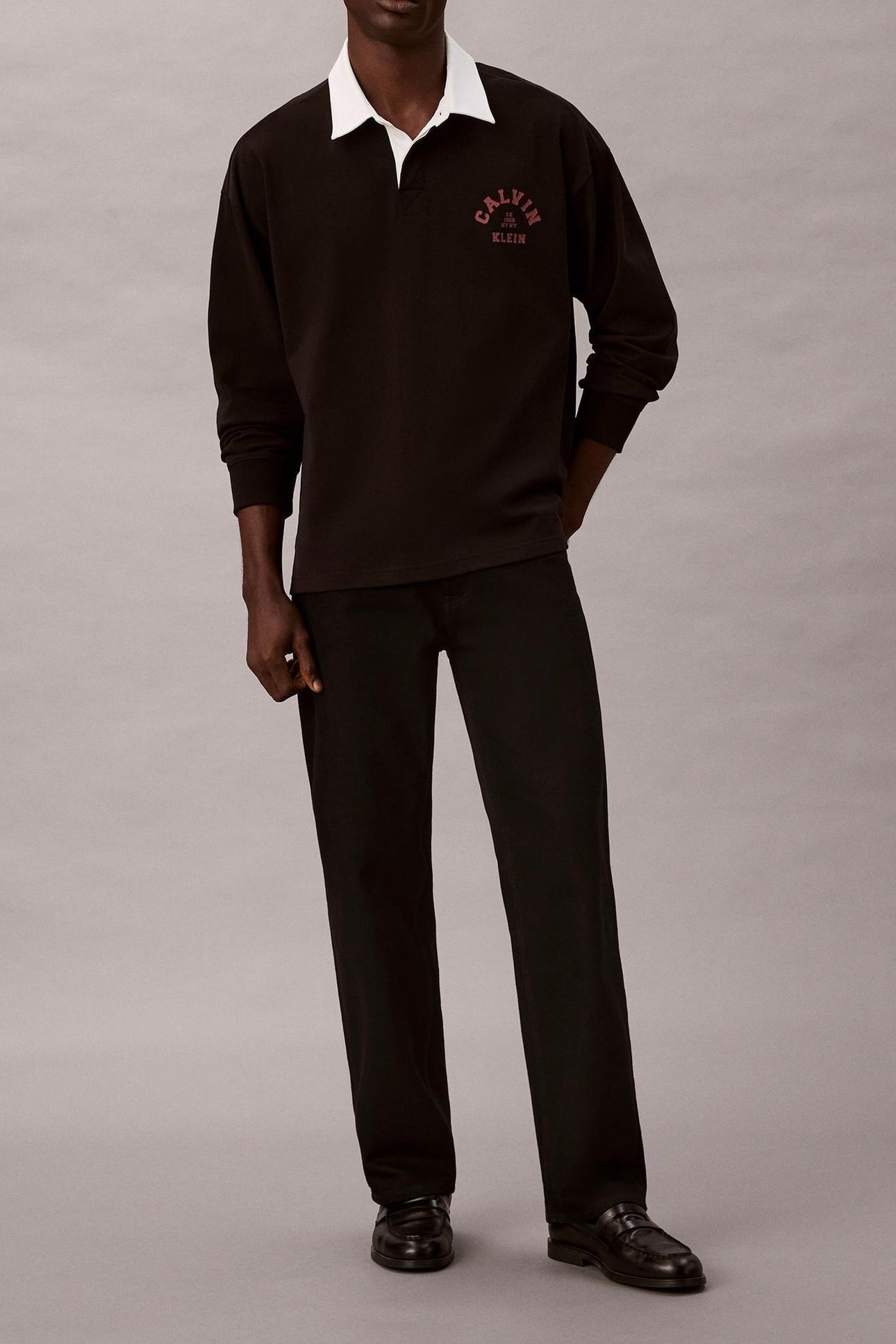 COMPACT RUGBY LS POLO BLACK 1