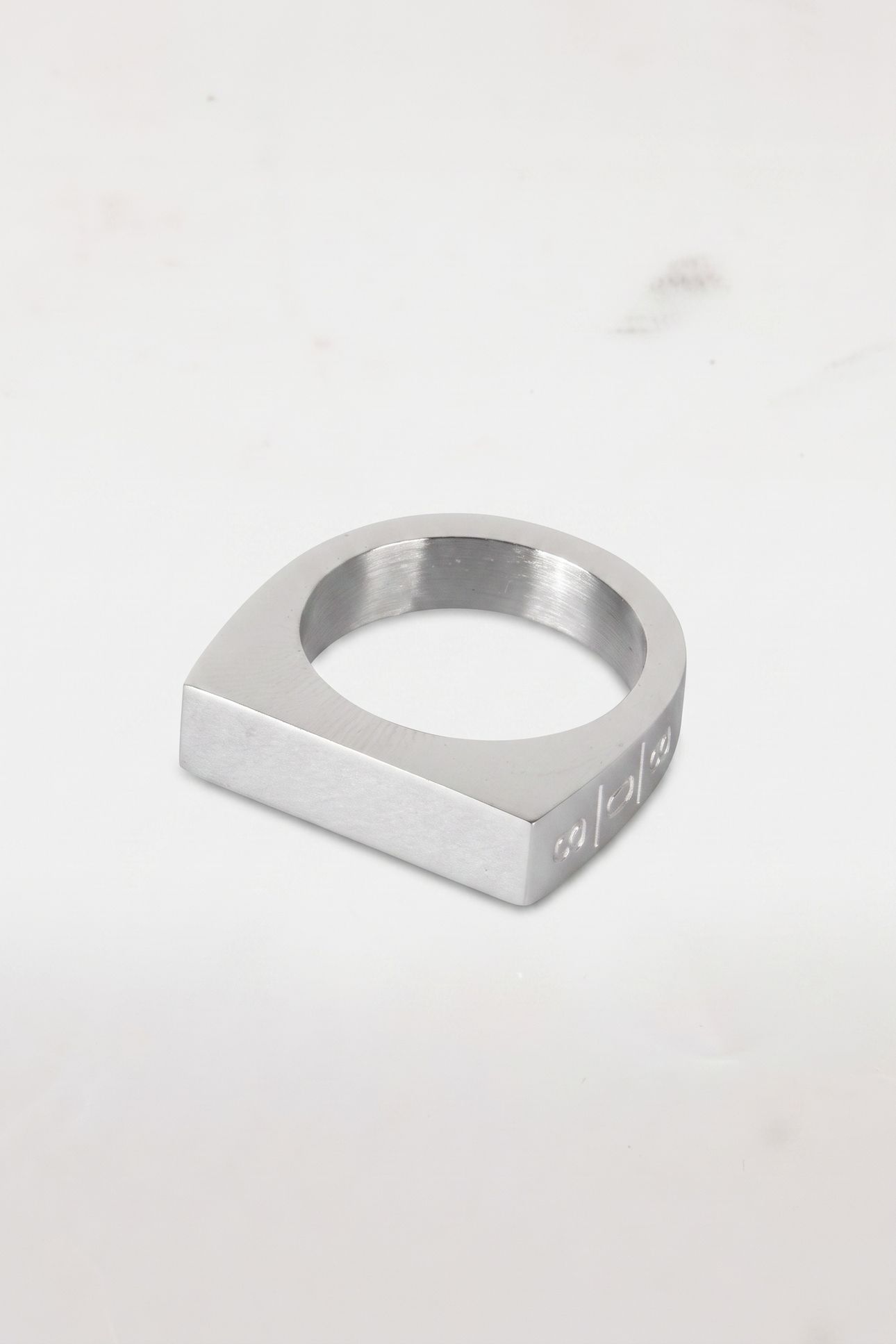 SQUARE RING SILVER / 54 3