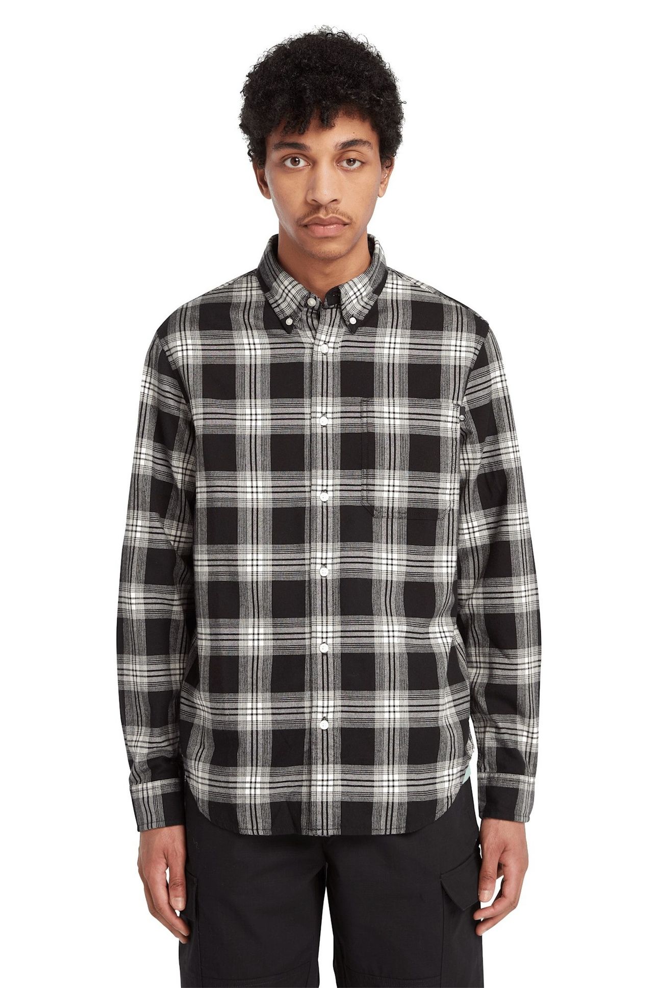 LS SOLUCELL TARTAN SHIRT REGULAR BLACK YD 2
