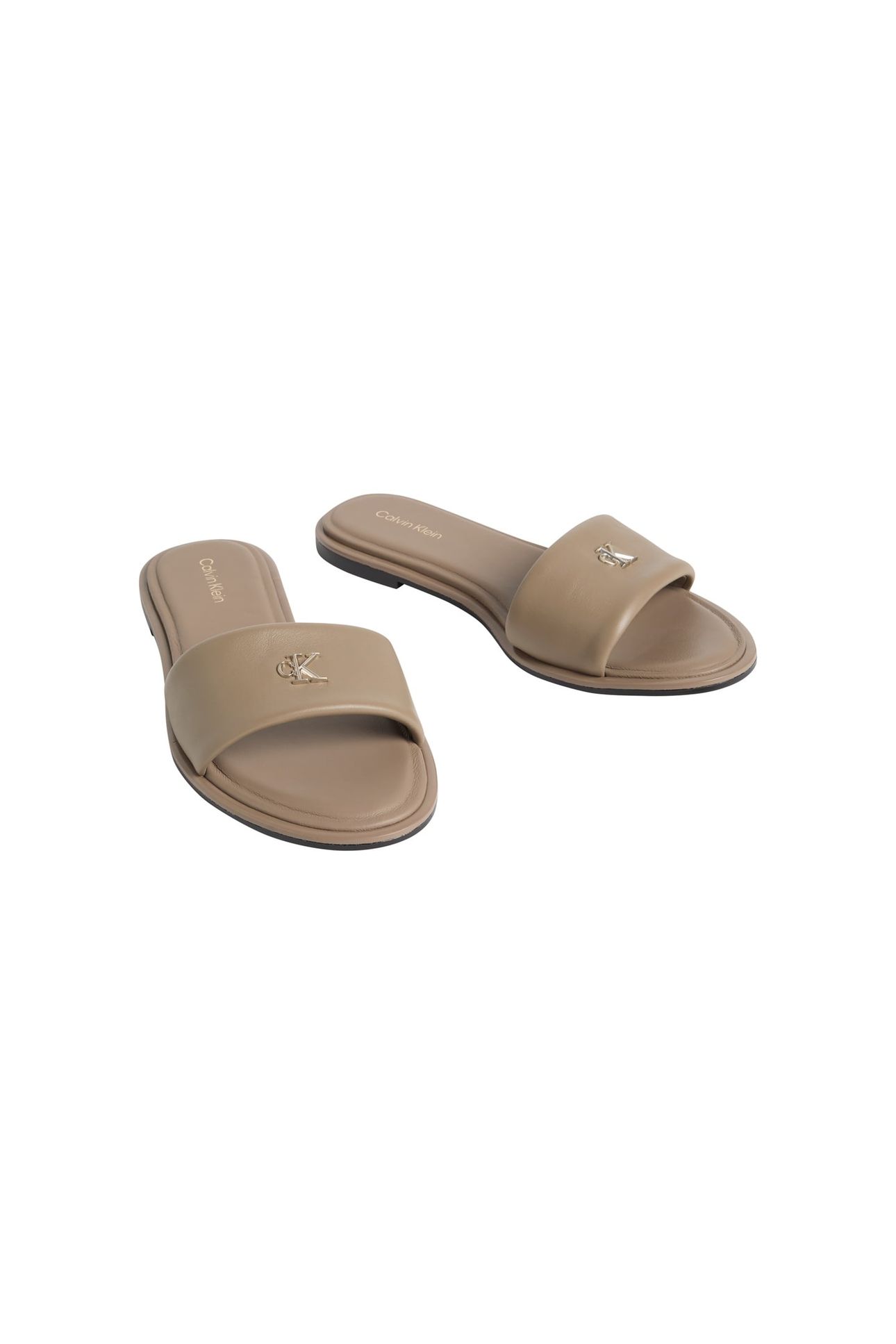 ROUND FLAT SANDAL LEATHER DESERT TAUPE 2