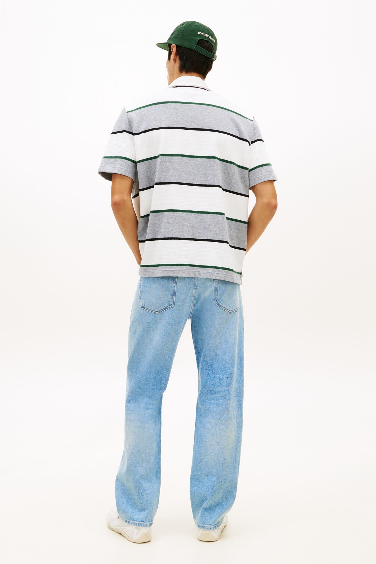 TJM RELAXED SS STRIPE POLO GREY HEATHER STRIPE 3