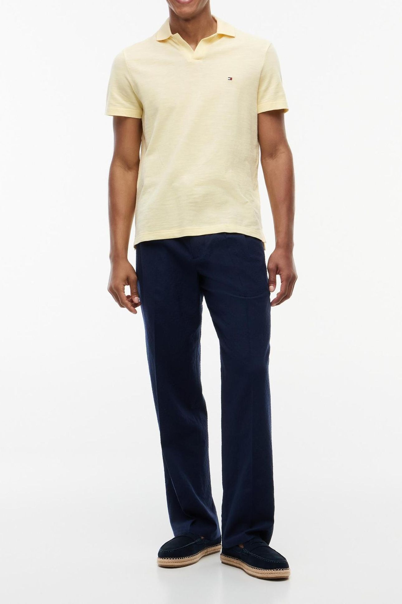 SLUB OXFORD PIQUE POLO CITRONELLA/WHITE 3