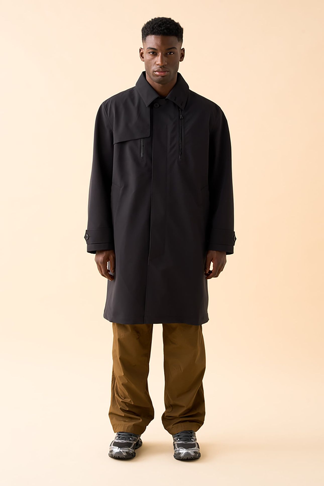 UNISEX SL TECH TRENCH COAT BLACK 1