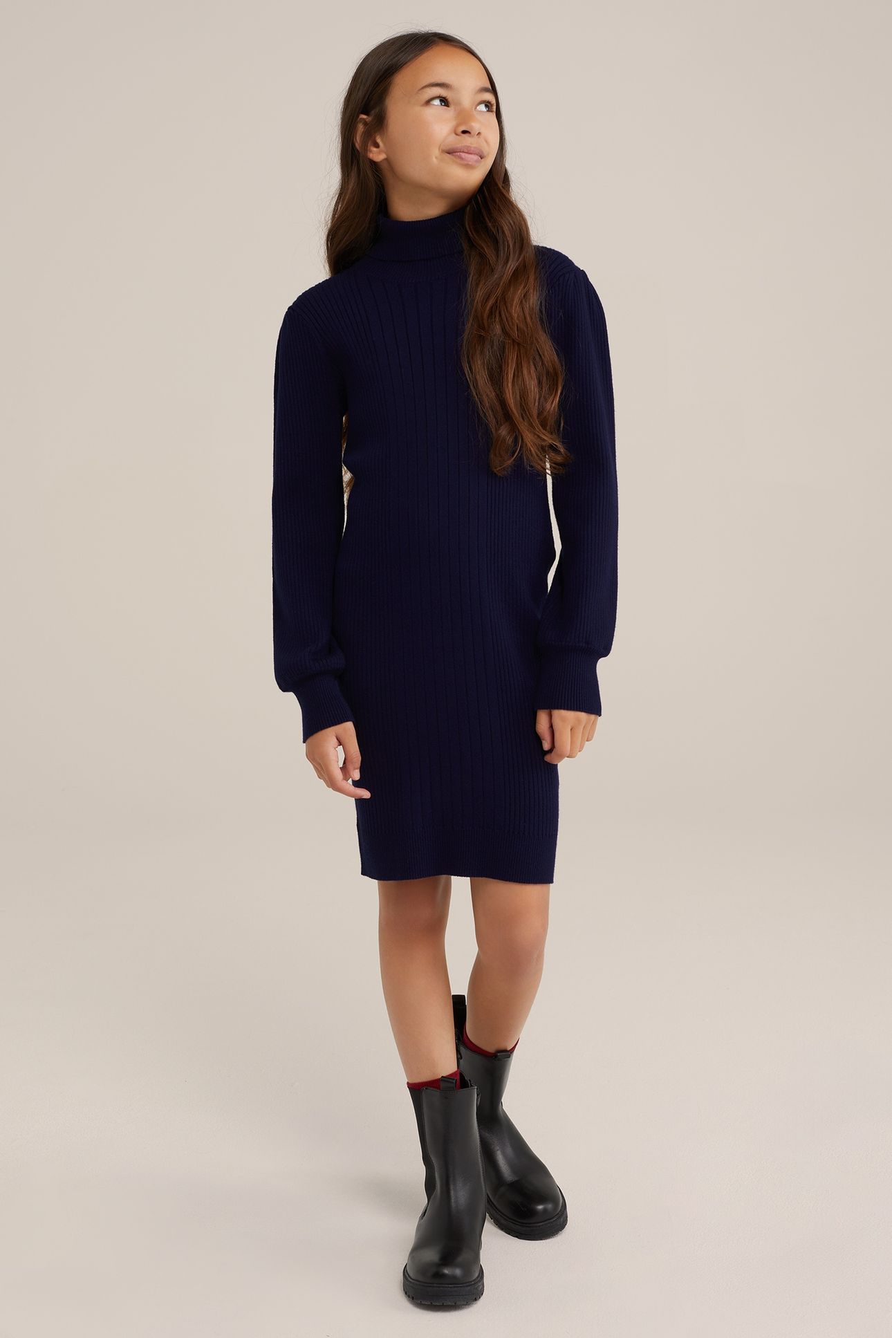 DRESS MID LENGTH DARK BLUE 1