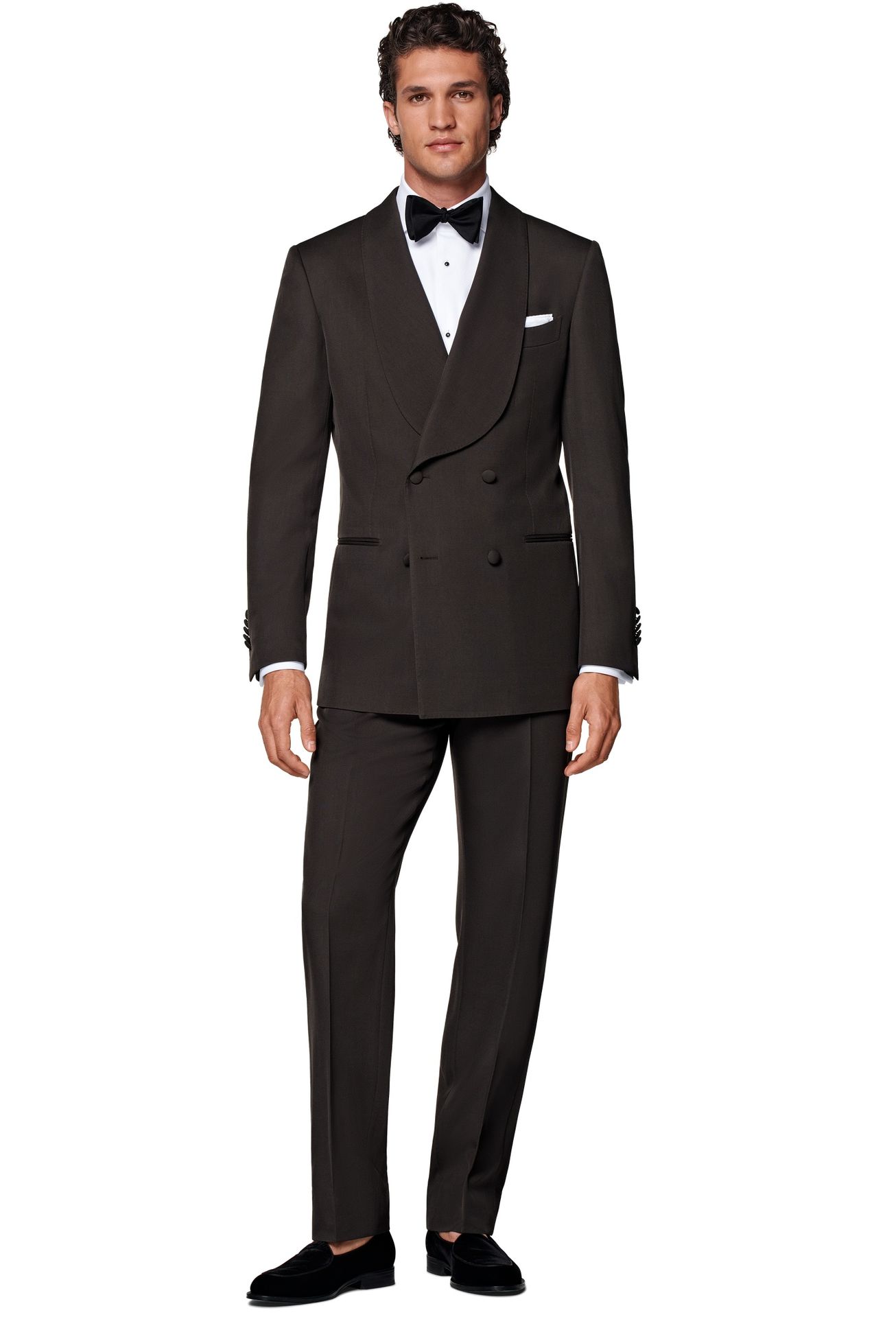 MILANO PURE WOOL S120 NESTED TUXEDOS DARK BROWN 5