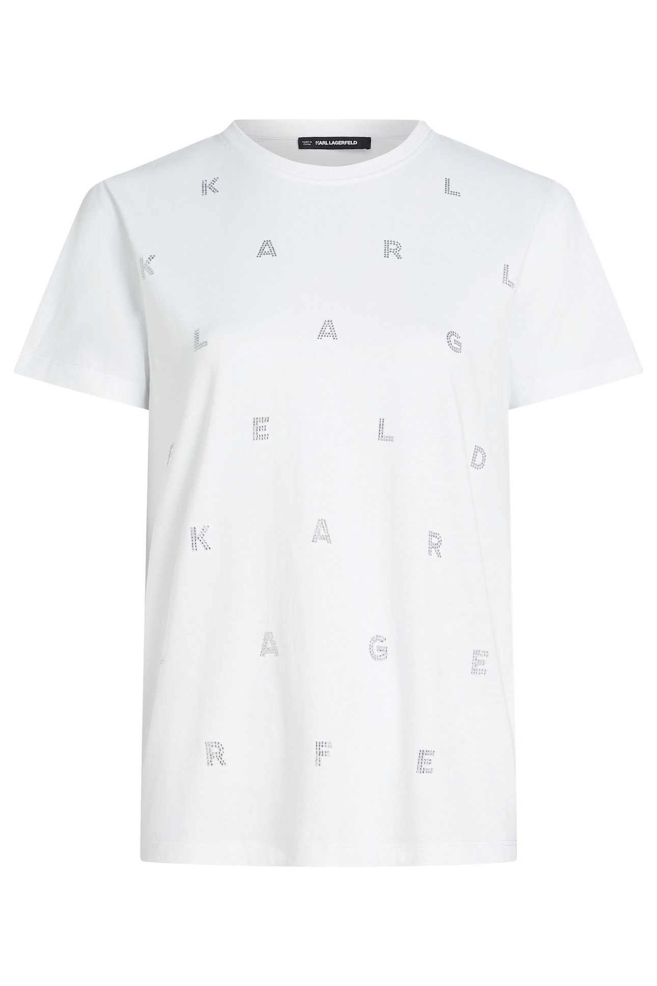 RHINESTONE HEAVY JERSEY T-SHIRT WHITE 1