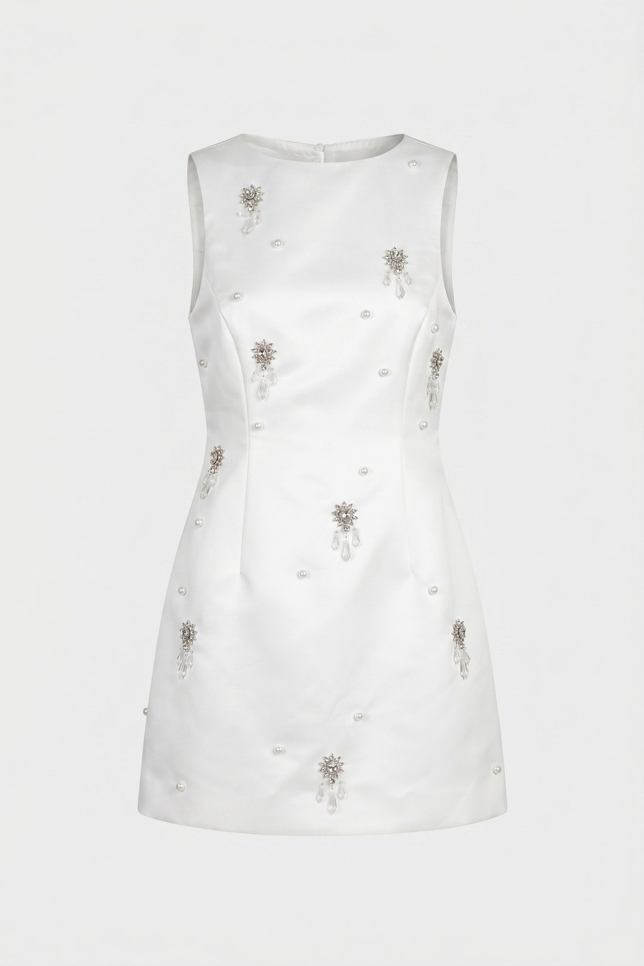 SATIN CRYSTAL MINI DRESS 3