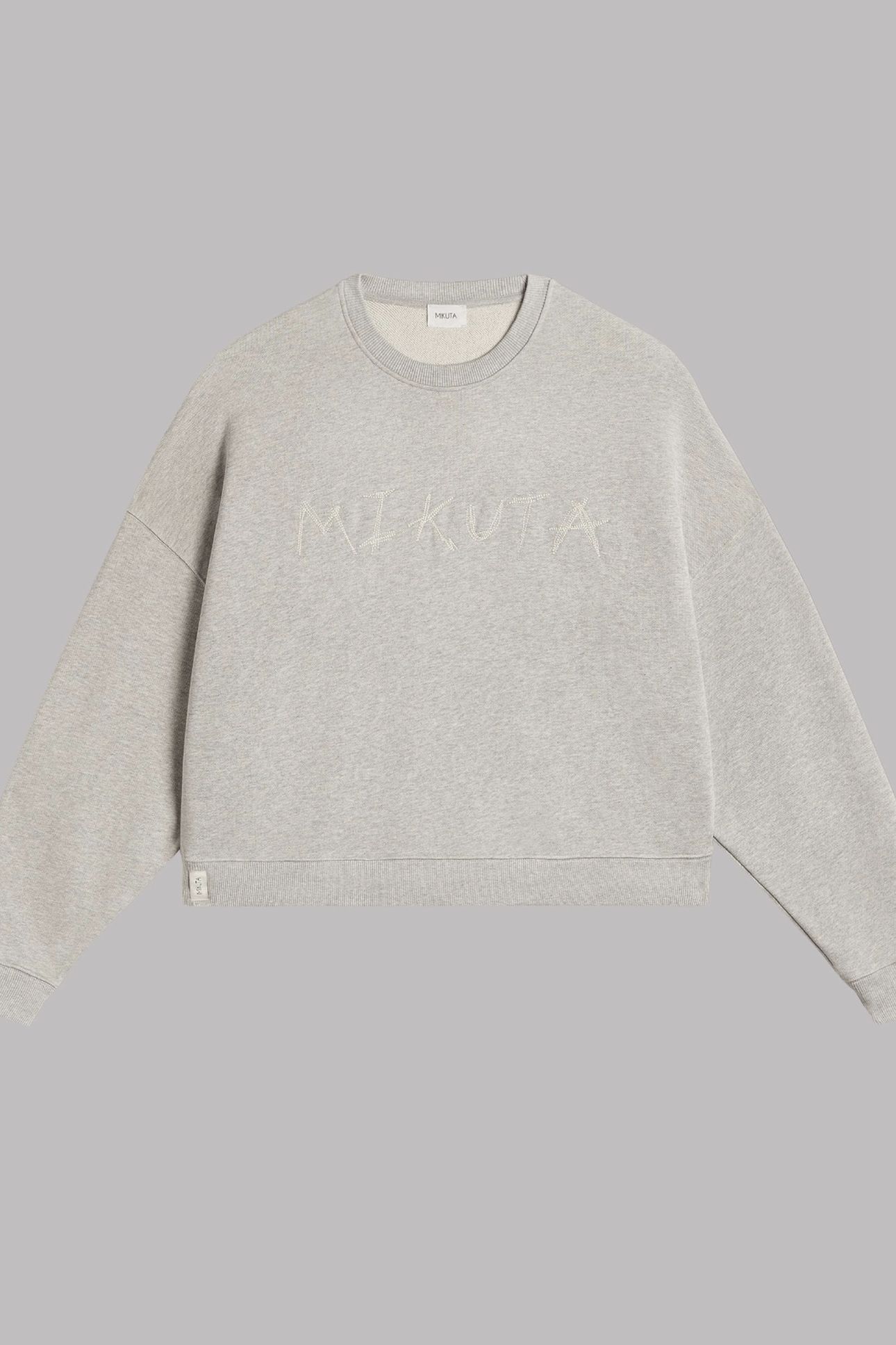 THE GREY EMBROIDERED STANDARD SWEATER 3