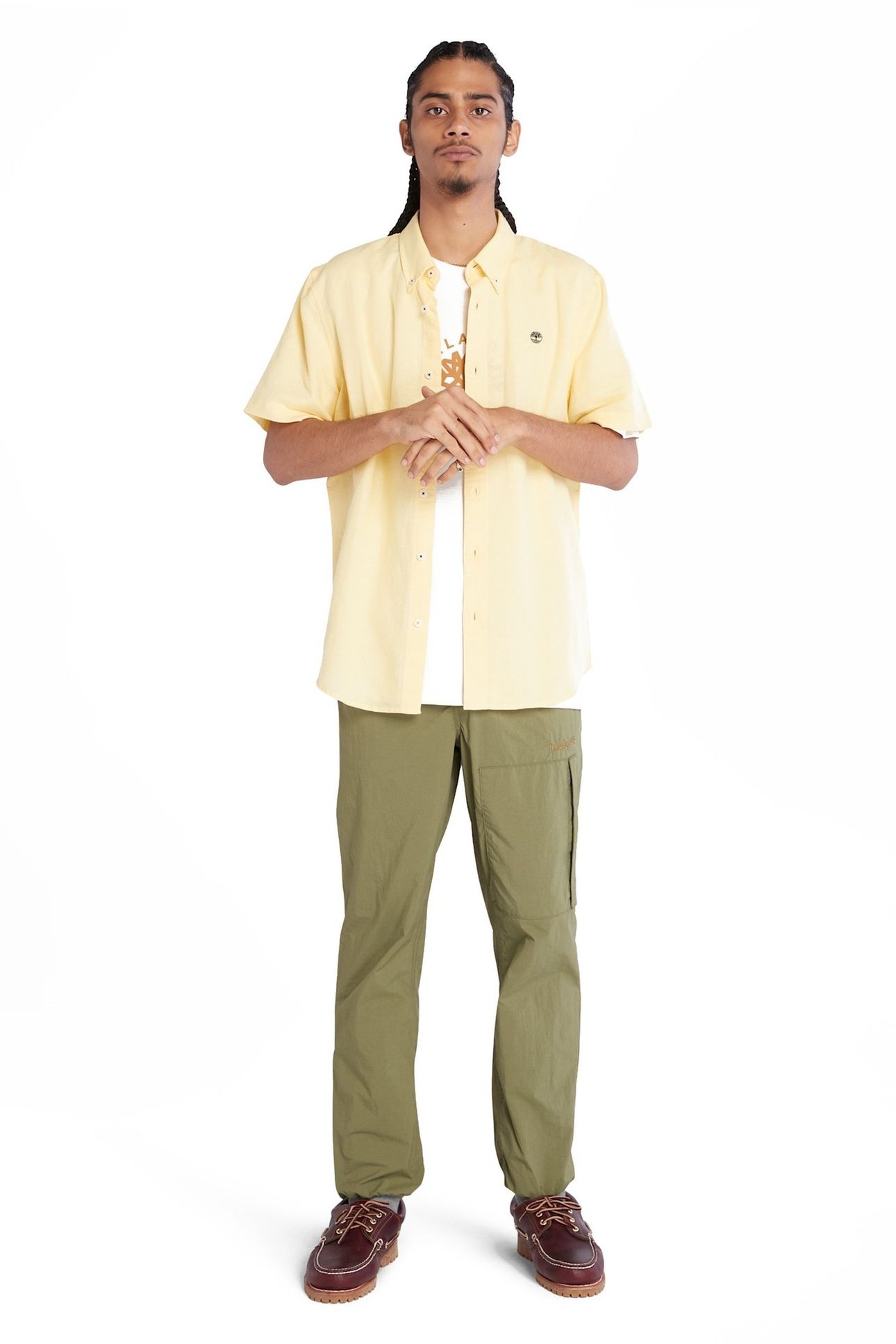 COTTON/LINEN SHORT SLEEVE SHIRT POPCORN 1