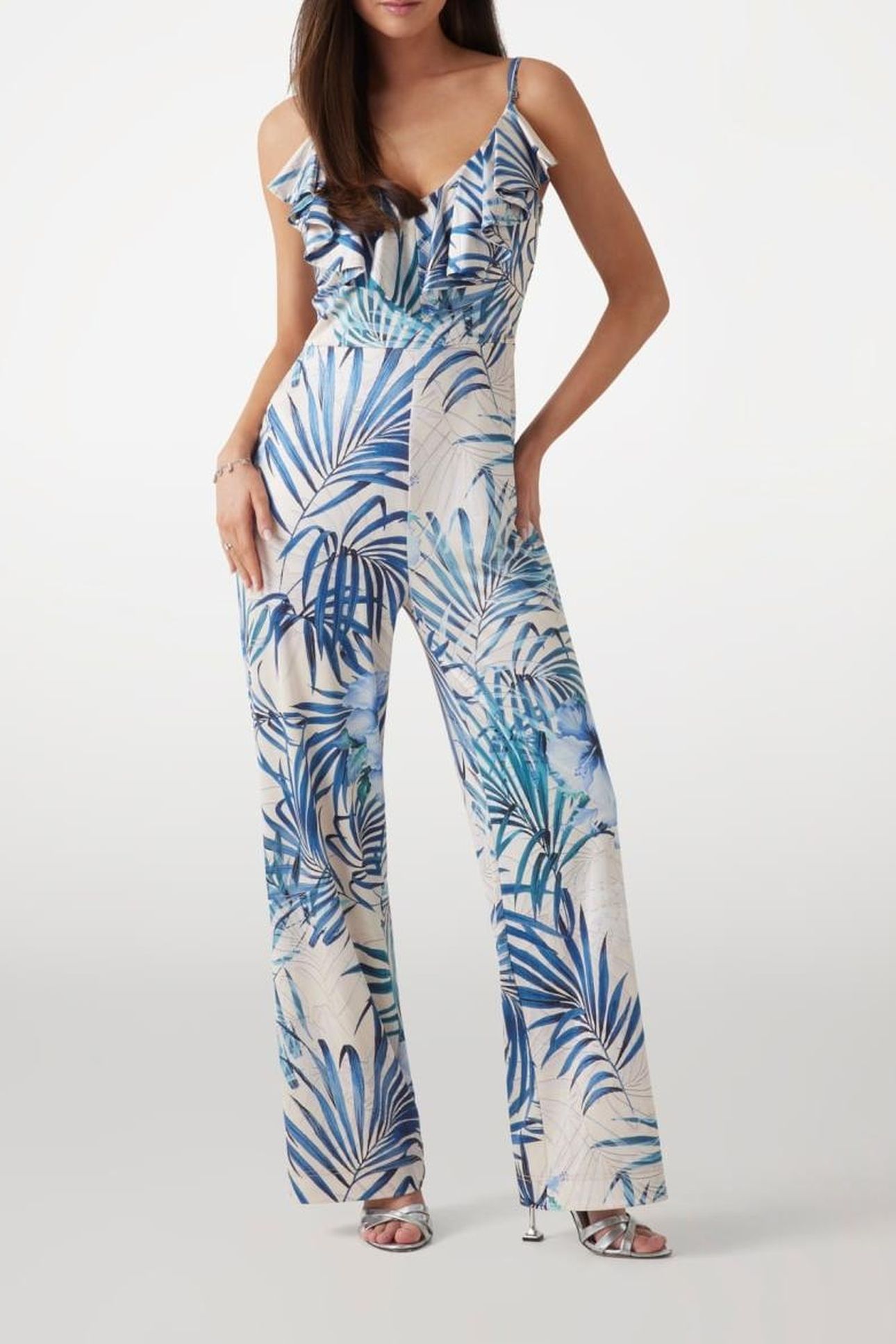 GUESS ECO ALICE SLINKY OVERALL FIJI PALM PRINT 2