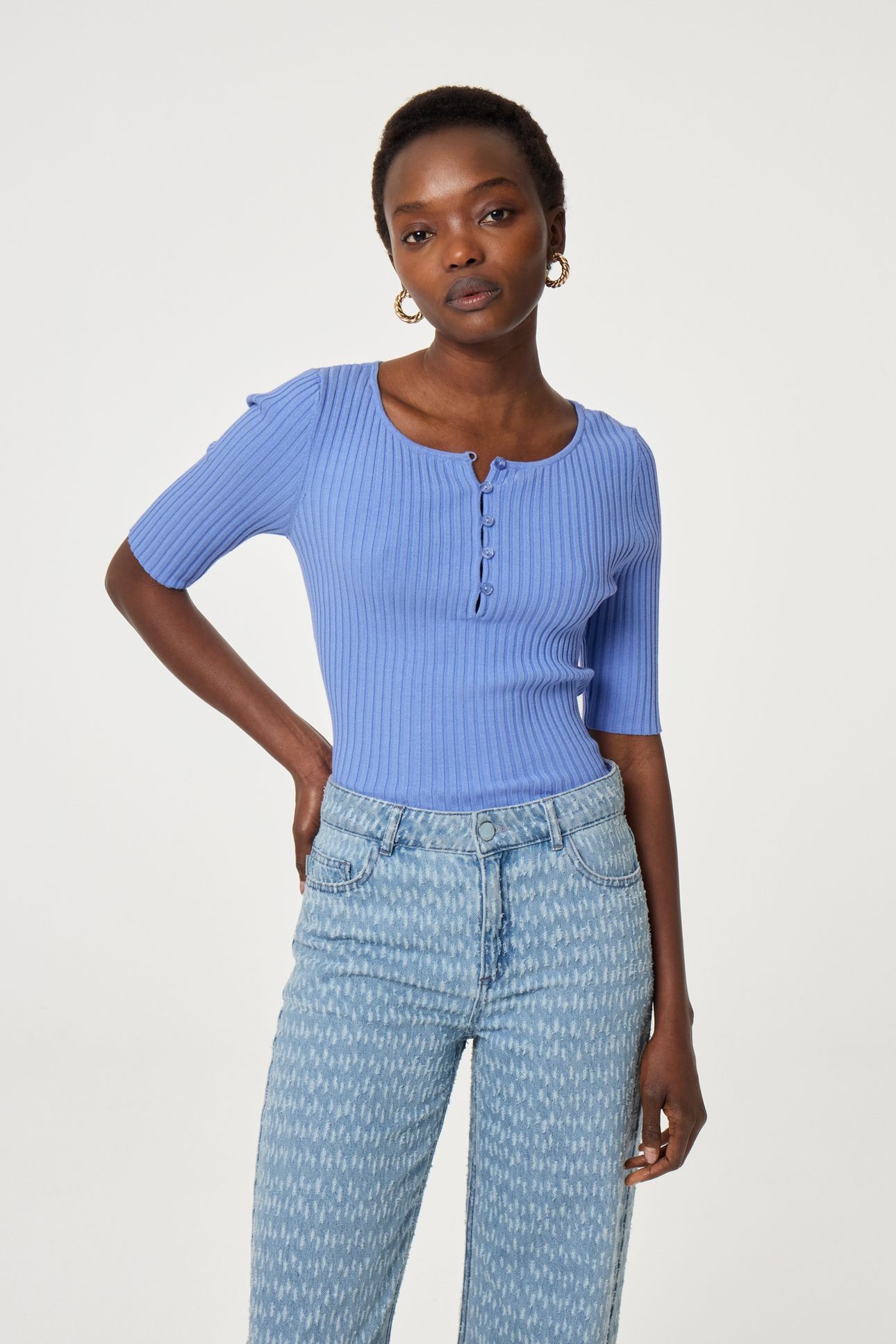 ALIDA PULLOVER FRENCH BLUE 2