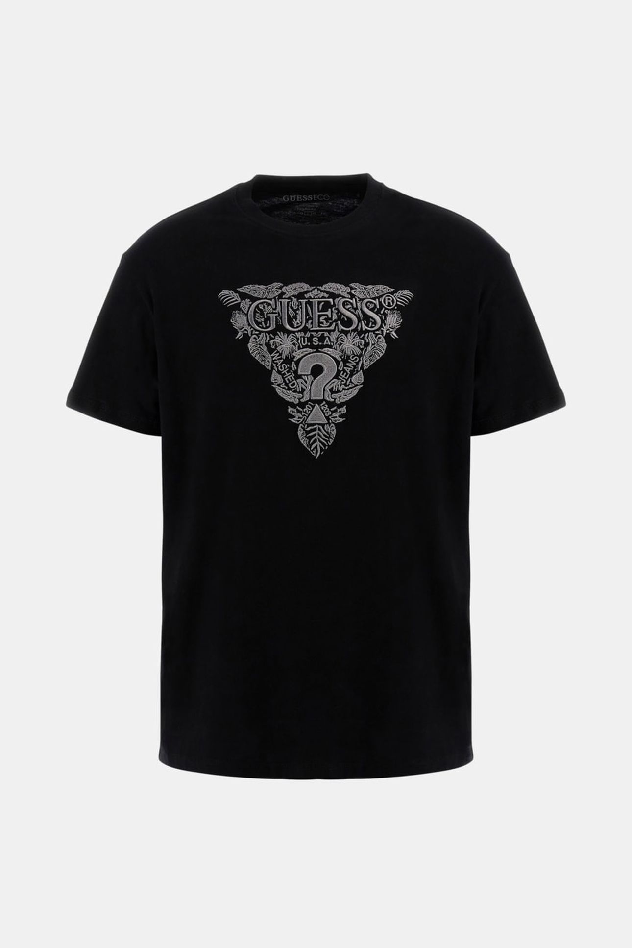 GUESS ECO SS CN FLOWER EMBRO T JET BLACK A996 4