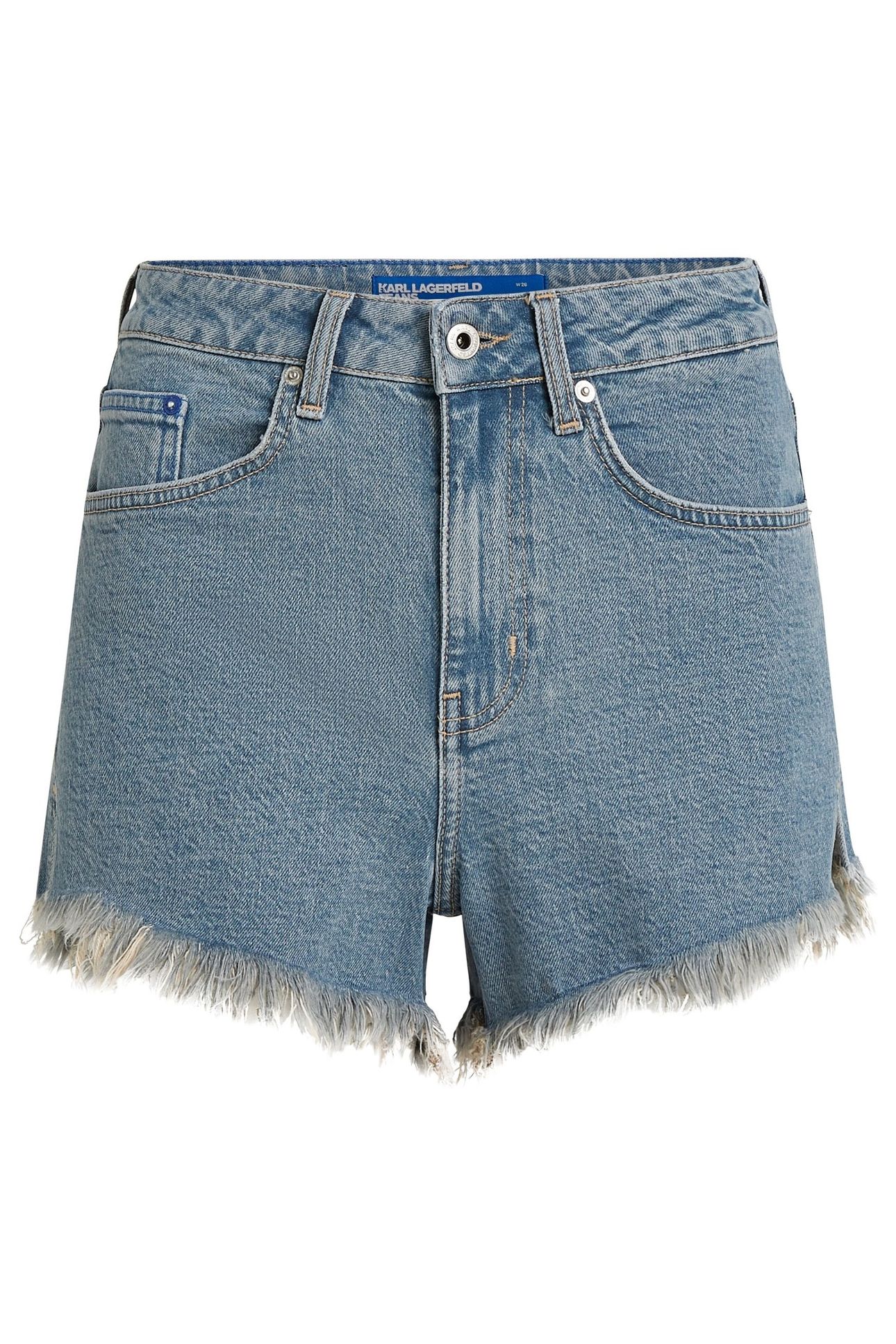 FRAYED DENIM SHORT TINTED WASHED MID BLUE 3