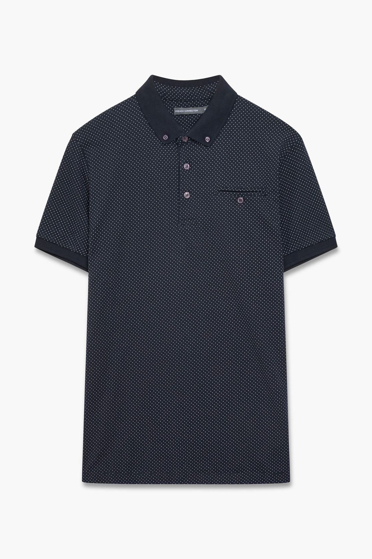 MICRO DOT POLO MARINE/WHITE 1