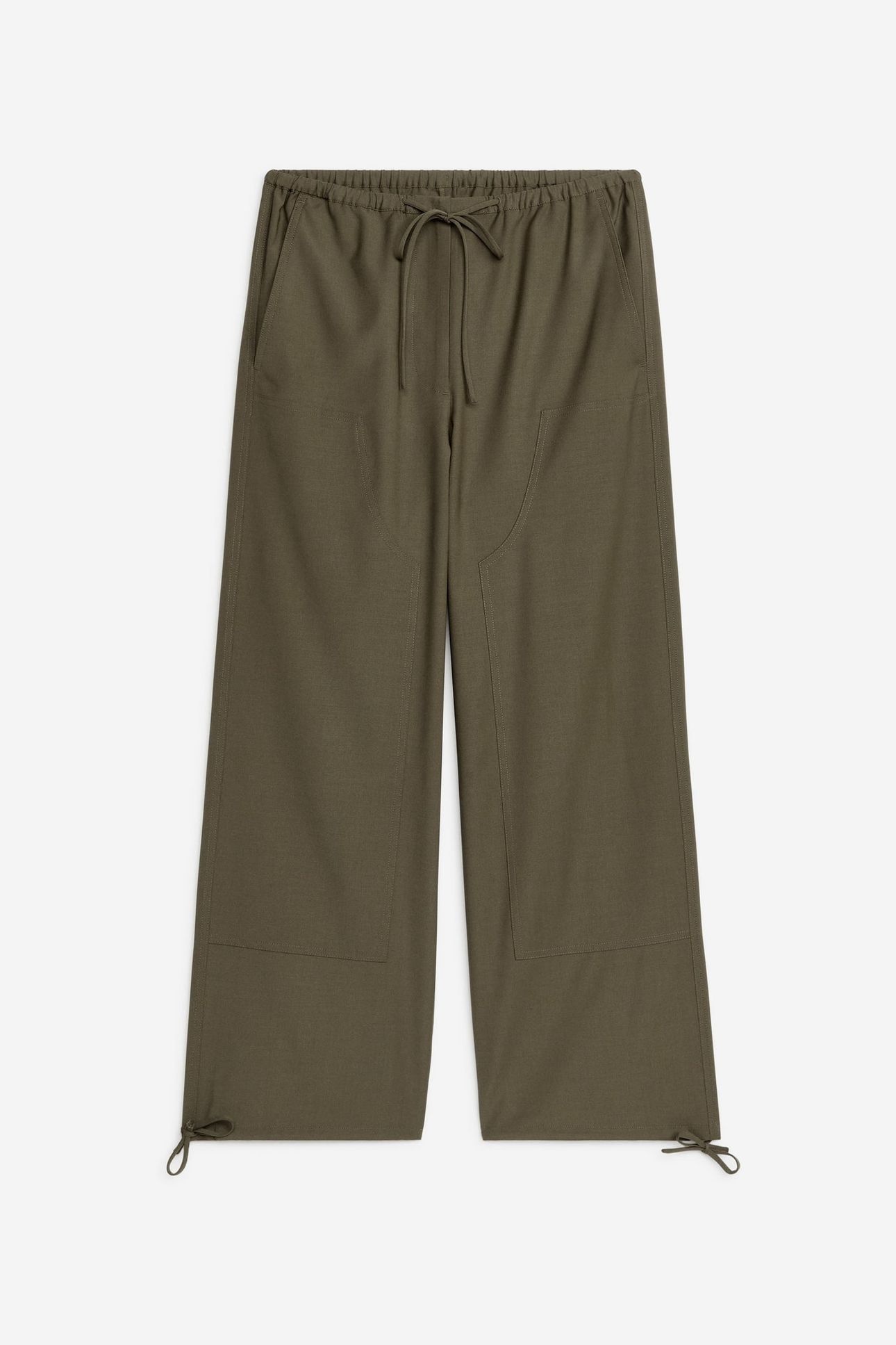 EMMY CARGO WOOL TWILL KHAKI 1