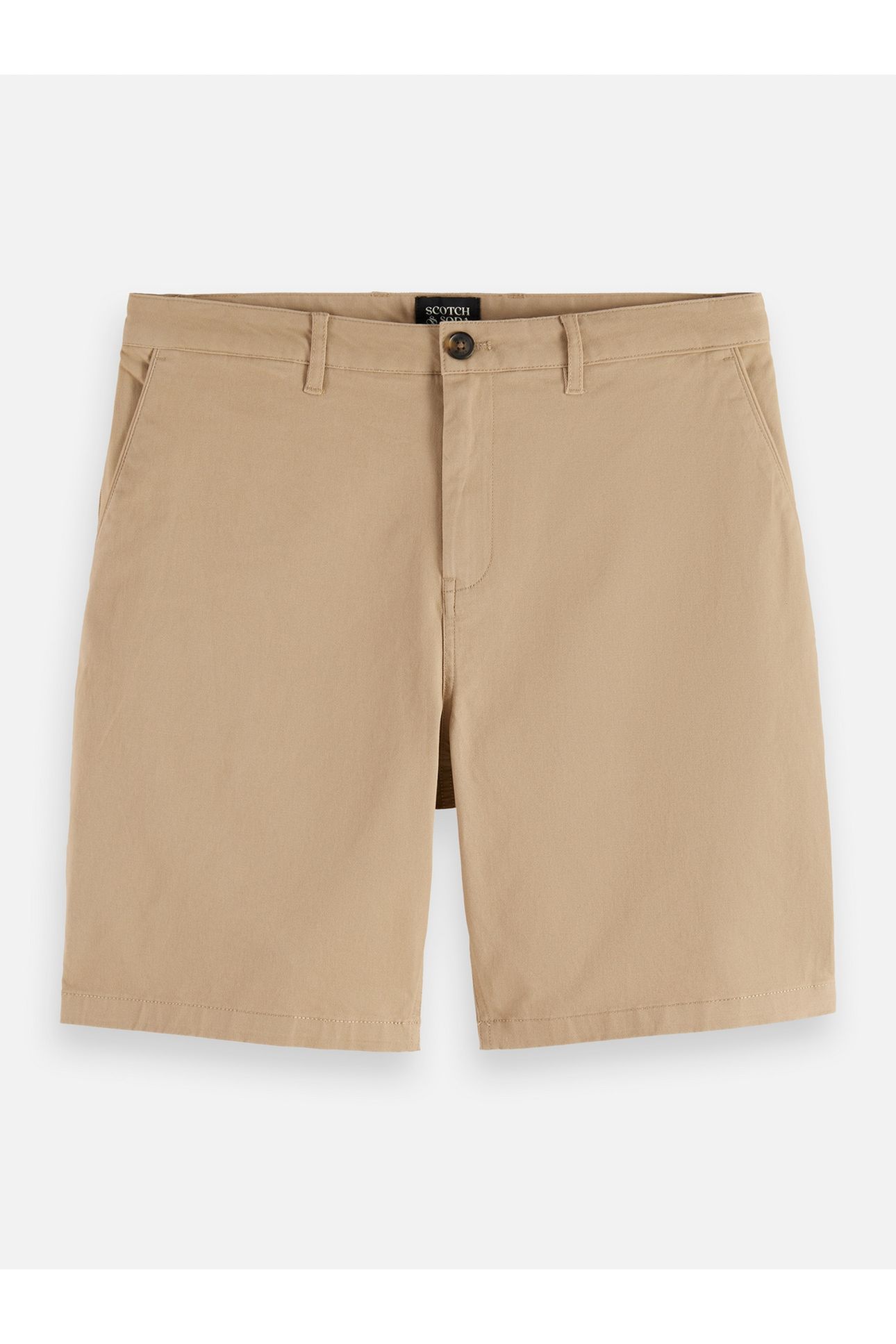 STUART COTTON-BLEND TWILL REGULAR-FIT SHORT SAND 4