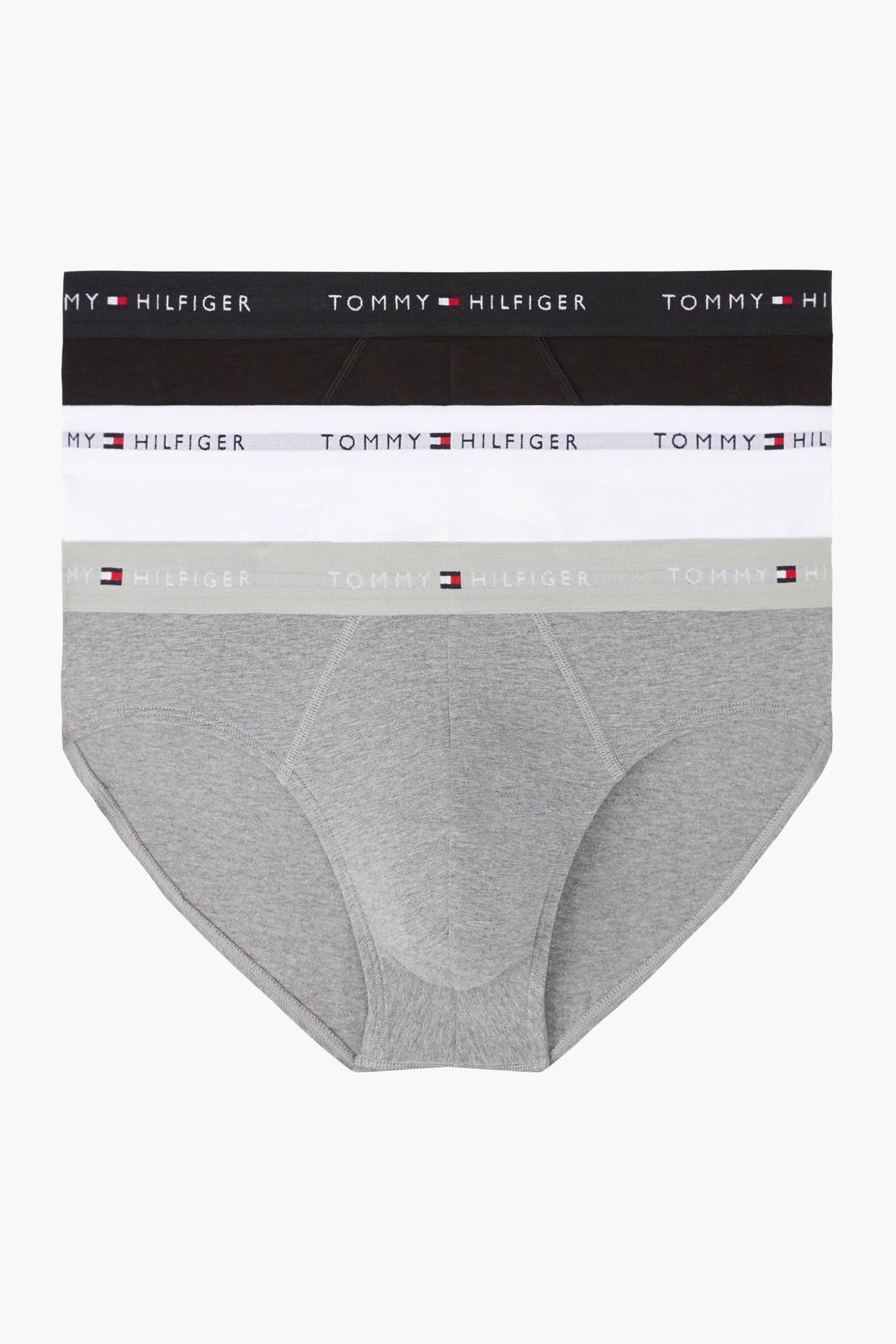 3-PACK BRIEF WAISTBAND MID HEATHER/BLACK/WHITE 1
