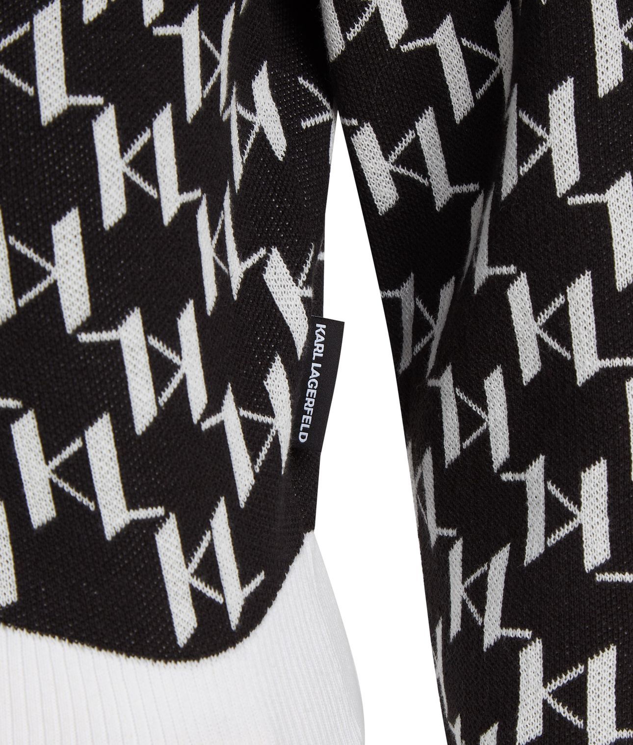 KL MONOGRAM SHORT CARDIGAN KL MONOGRAM BLACK/WHITE 7