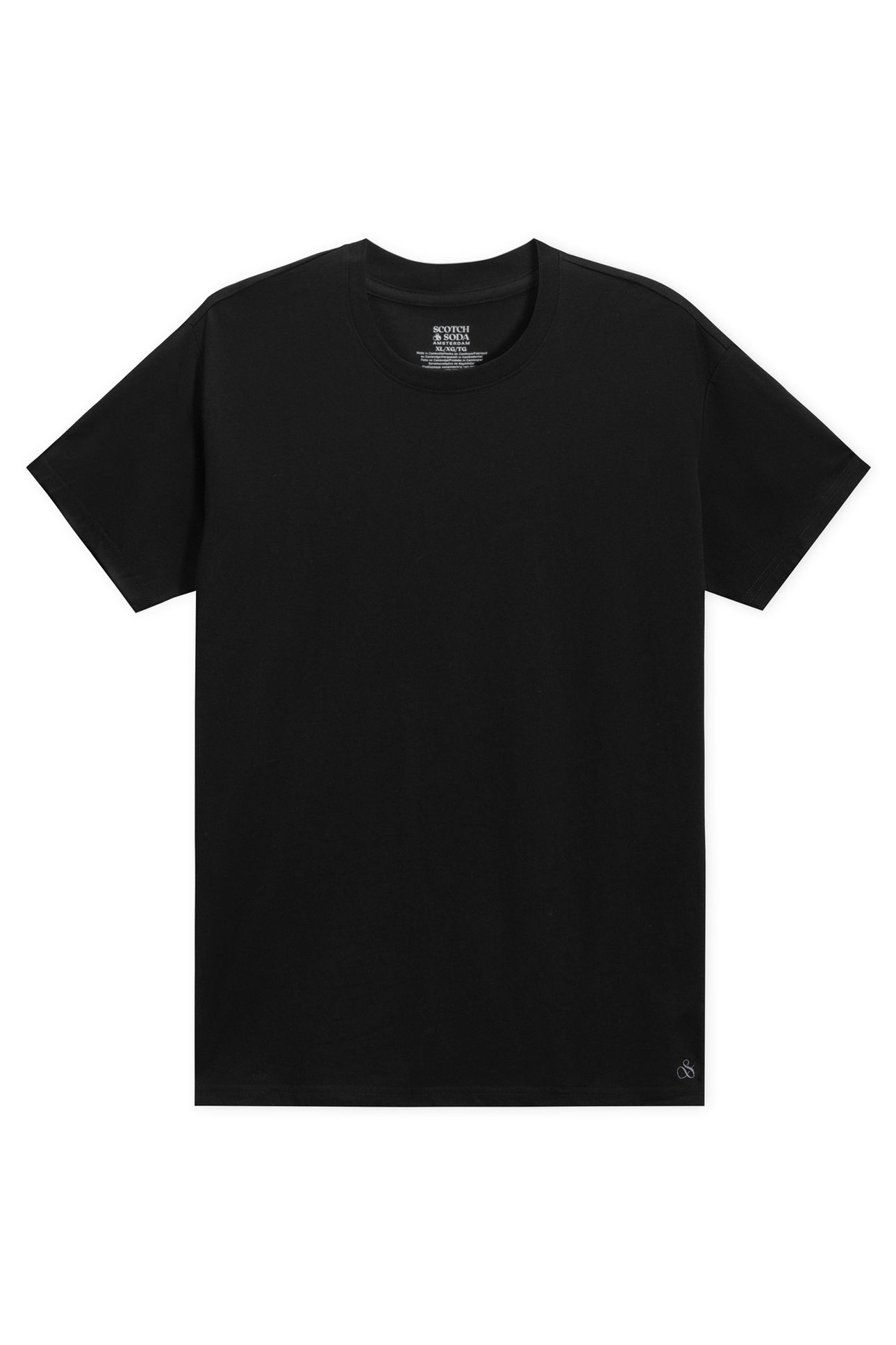 3PK MENS ULTRA SOFT CREW NECK TEE UNDERWEAR BLK/BLU/WHT 2
