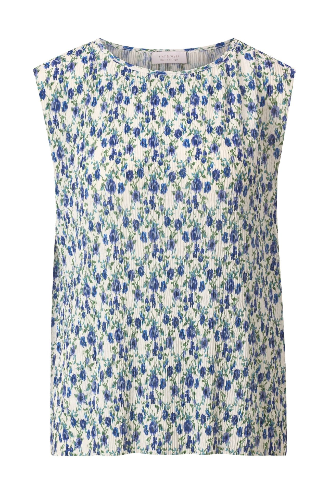 PRINTED CRINKLE TOP PALACE BLUE 4