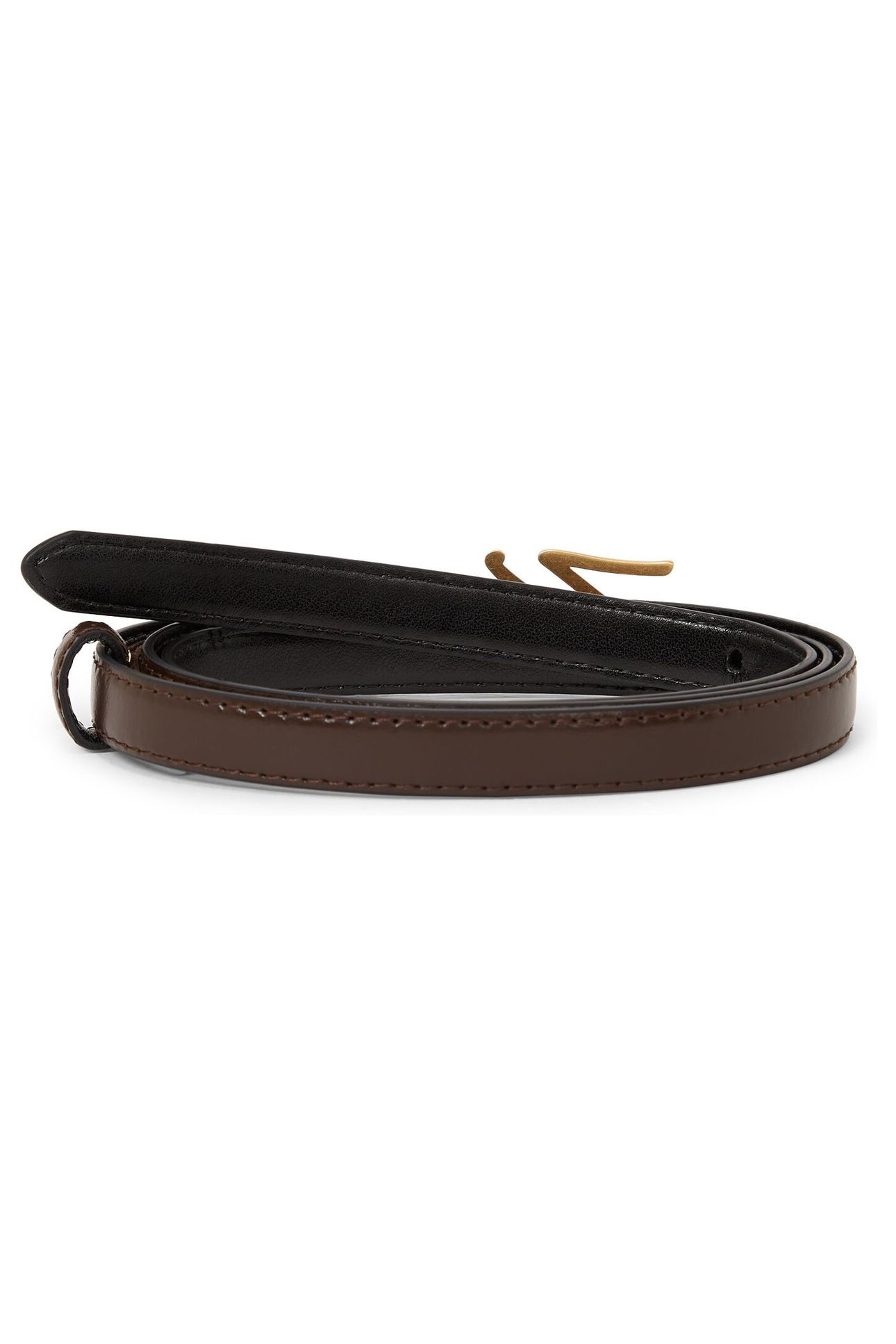K/SIGNATURE SMALL BUCKLE BELT DARK CHOCOLATE 4