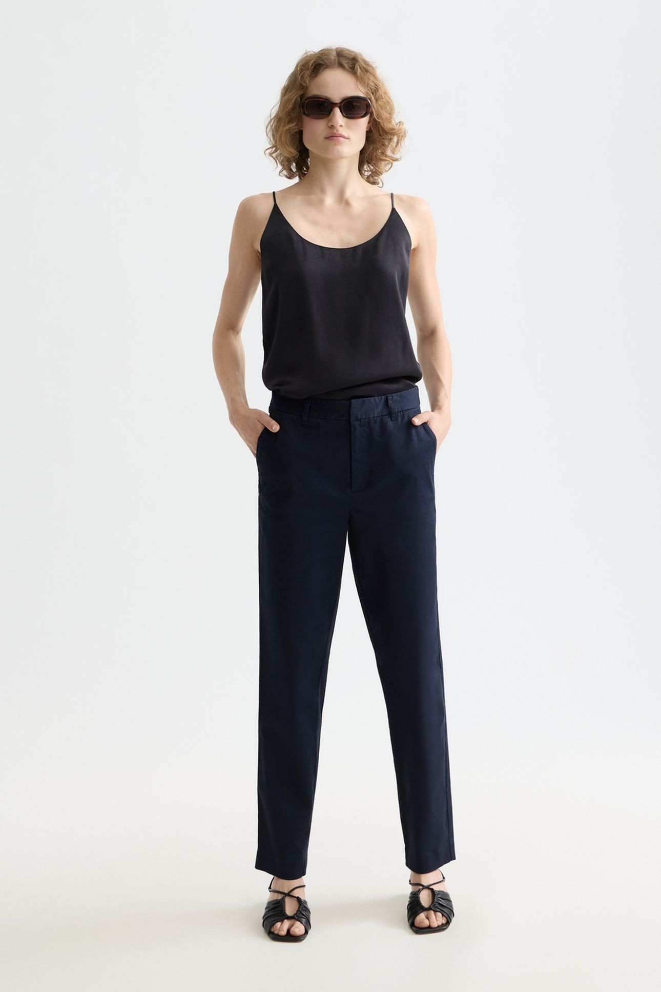 JERSEY WOVEN TANK BLACK 2