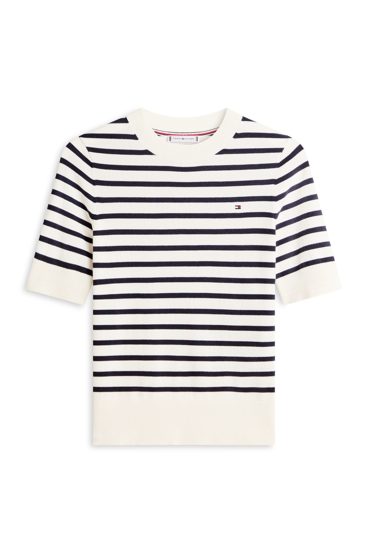 CO JERSEY FINE PULLOVER IVORY PETAL/DARK N NAVY STP 4
