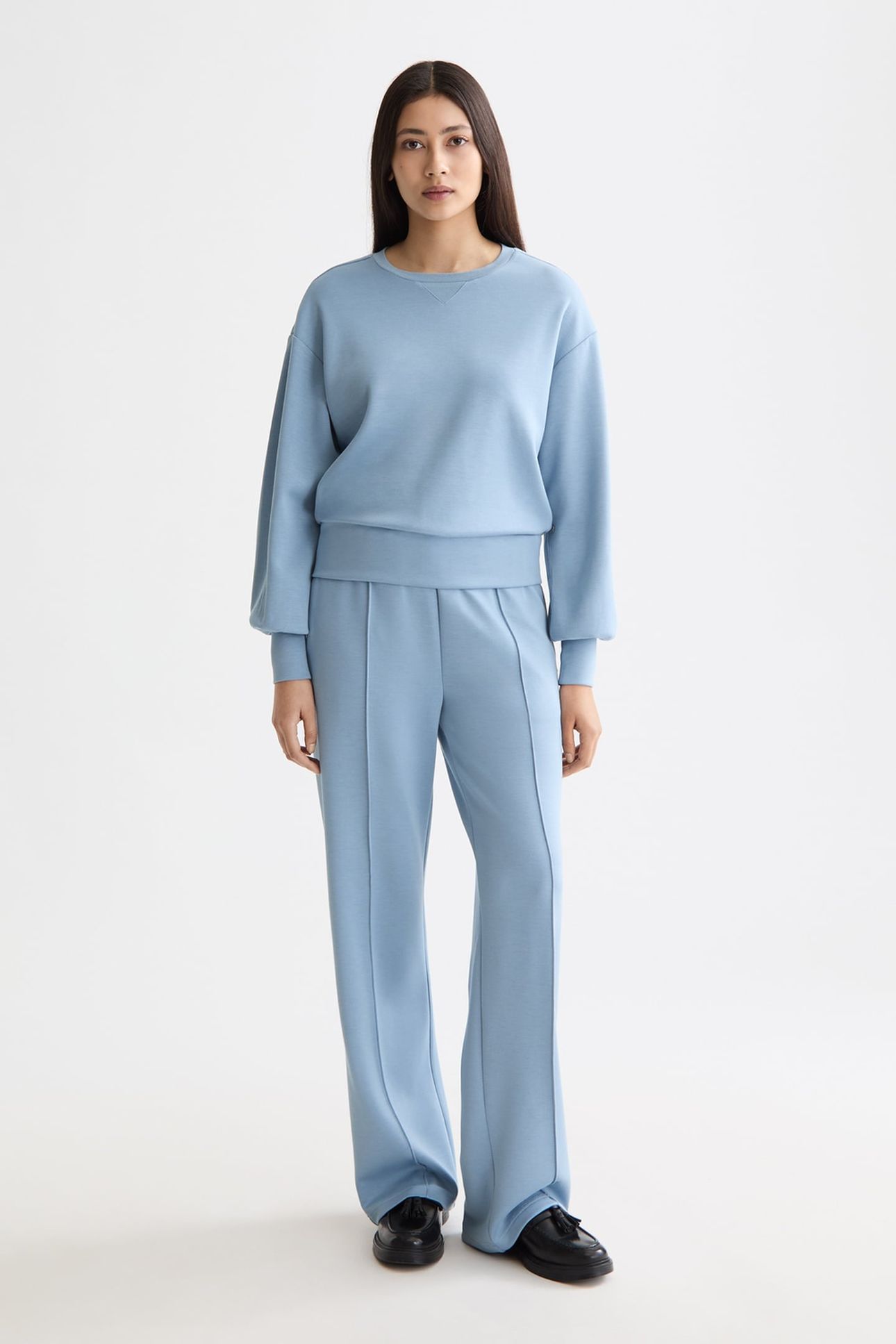 MODAL SWEATSHIRT FADED DENIM 1