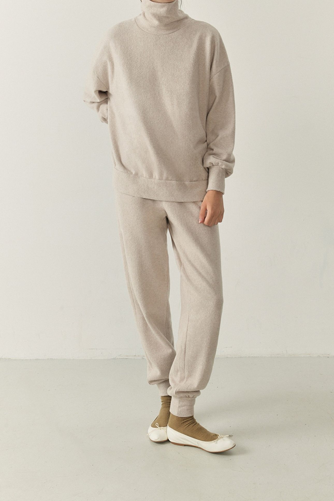 UDOW SWEAT PANTS BEIGE CHINE 1