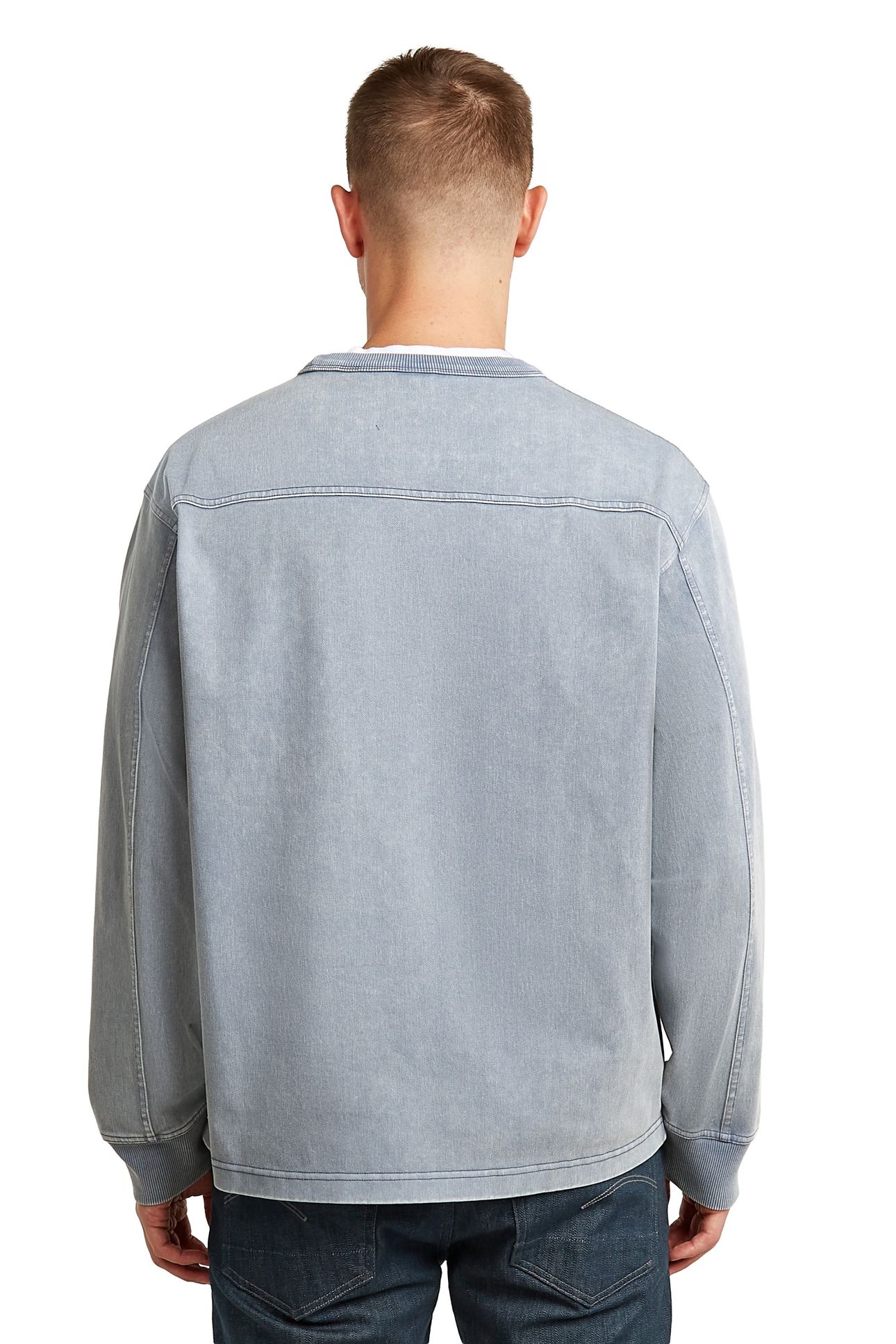 WASHED SWEATER INDIA INK SNOW BLEACH 4