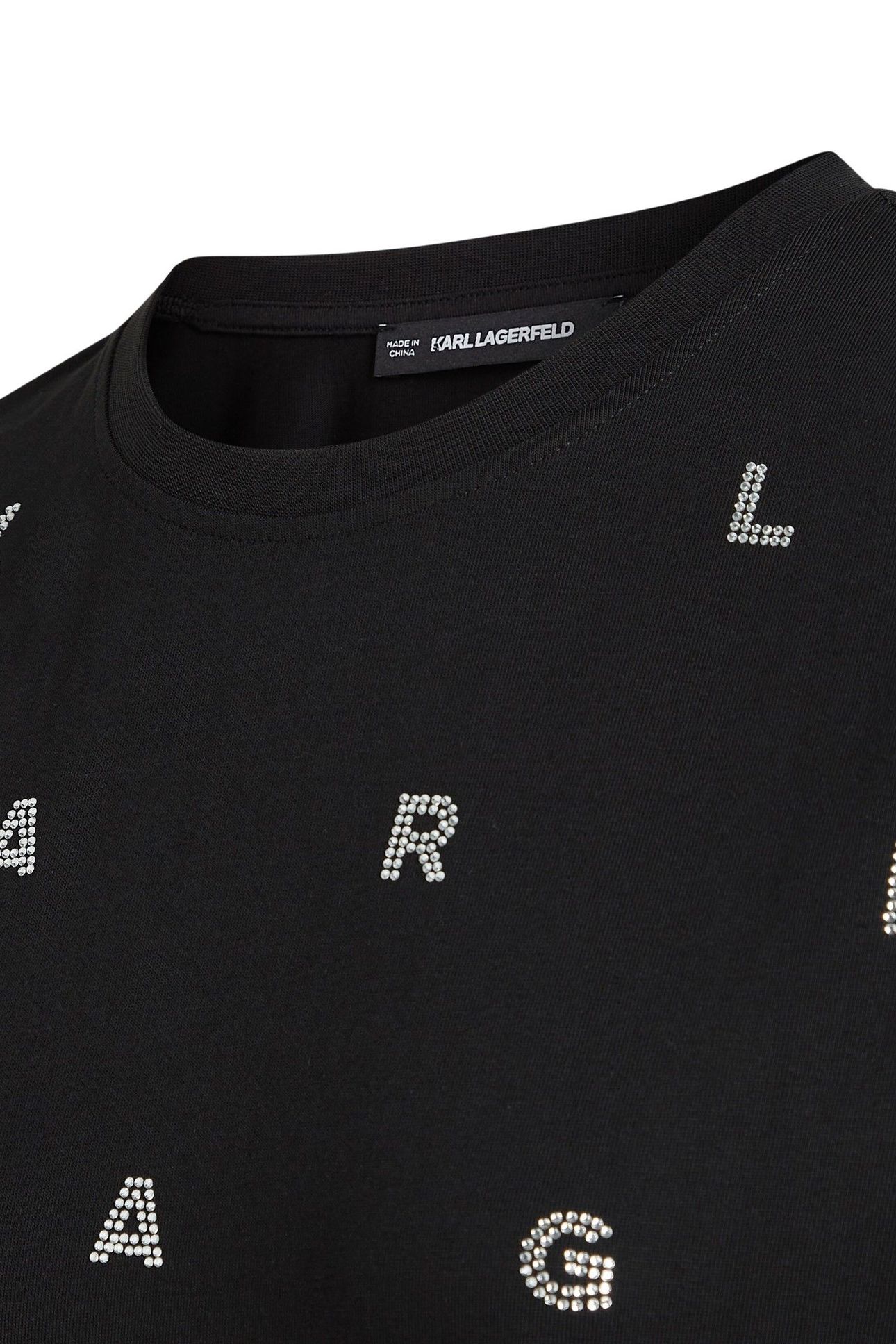 RHINESTONE HEAVY JERSEY T-SHIRT BLACK 3