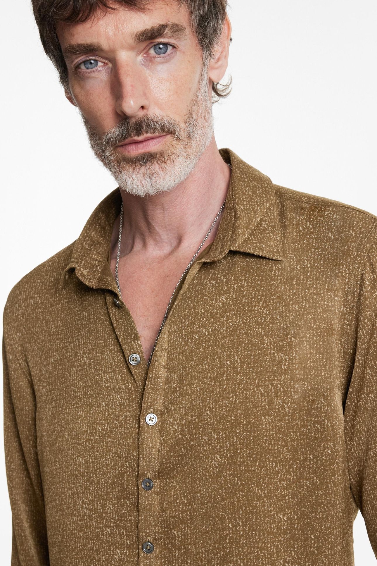 BUCKS SHIRT - MULTI BUTTON SLIM FIT SHIR SIENNA BROWN 3