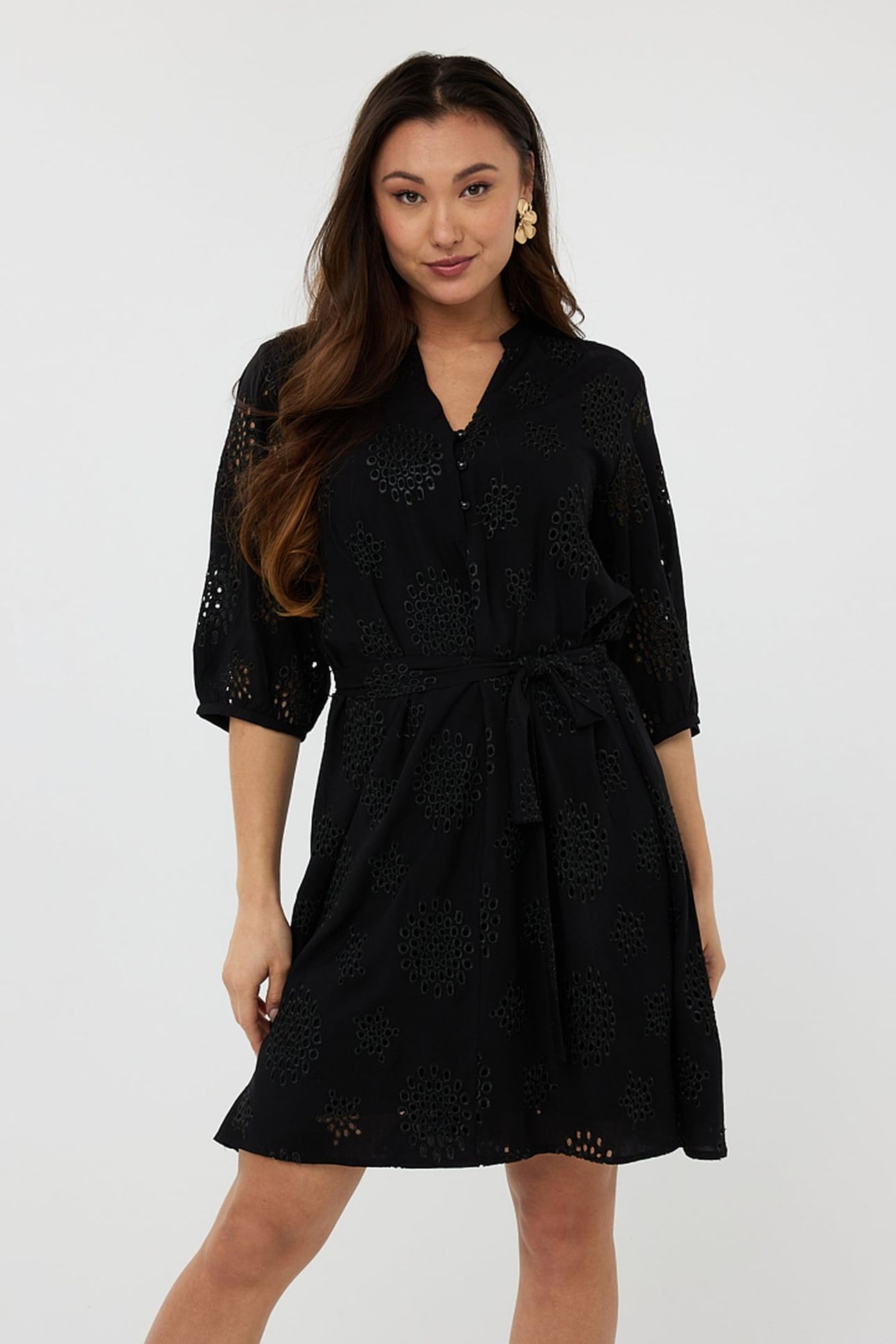 DRESS ALLOVER EMBROIDERY BLACK 1