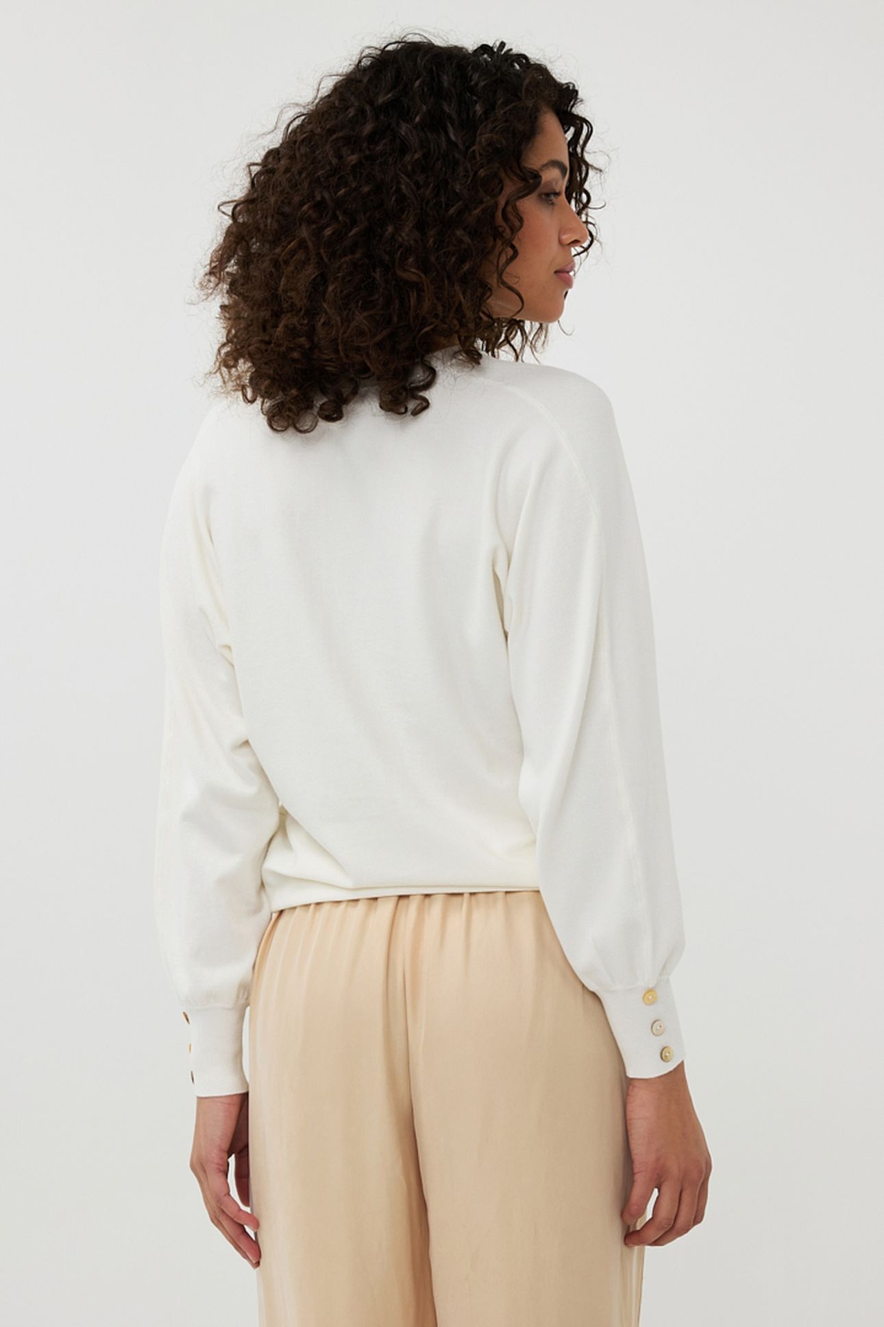 CARDIGAN BATWING BASIC KNIT OFF WHITE 4