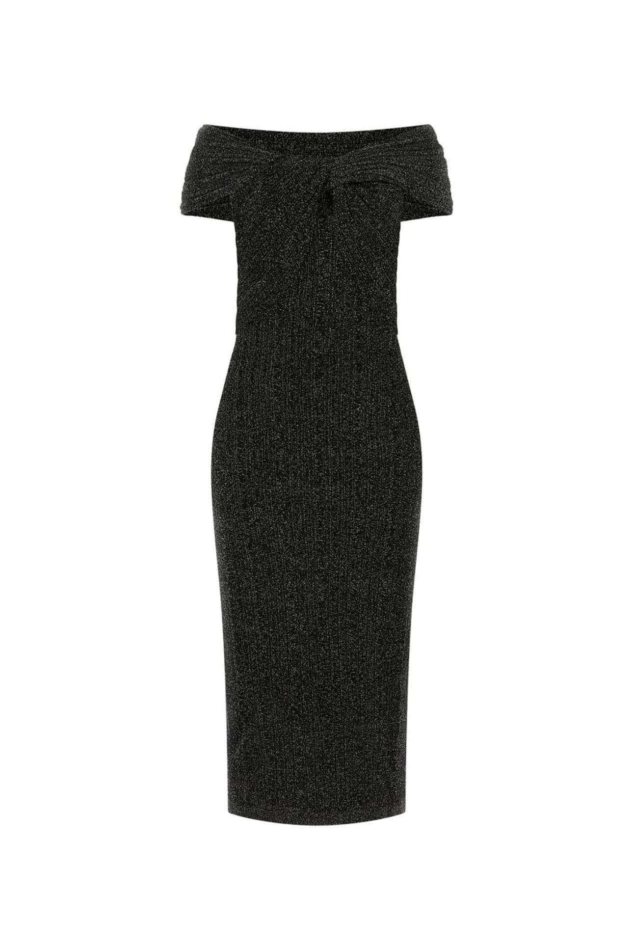 GIA RIBBED SWTR DRES BLACK LUREX BLACK 5