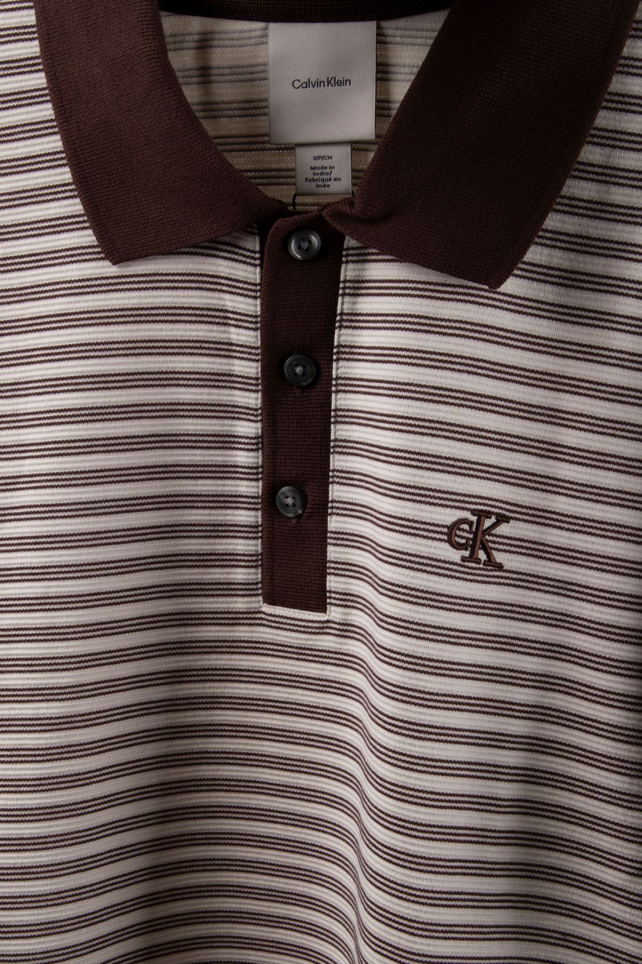 SS STRIPED OTTOMAN POLO RICH BROWN 4