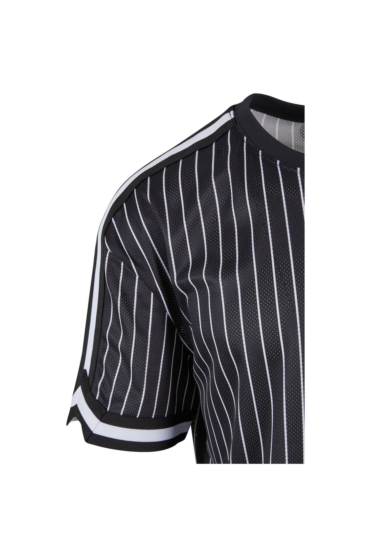 OVERSIZED STRIPED MESH TEE BLACK/WHITE 4