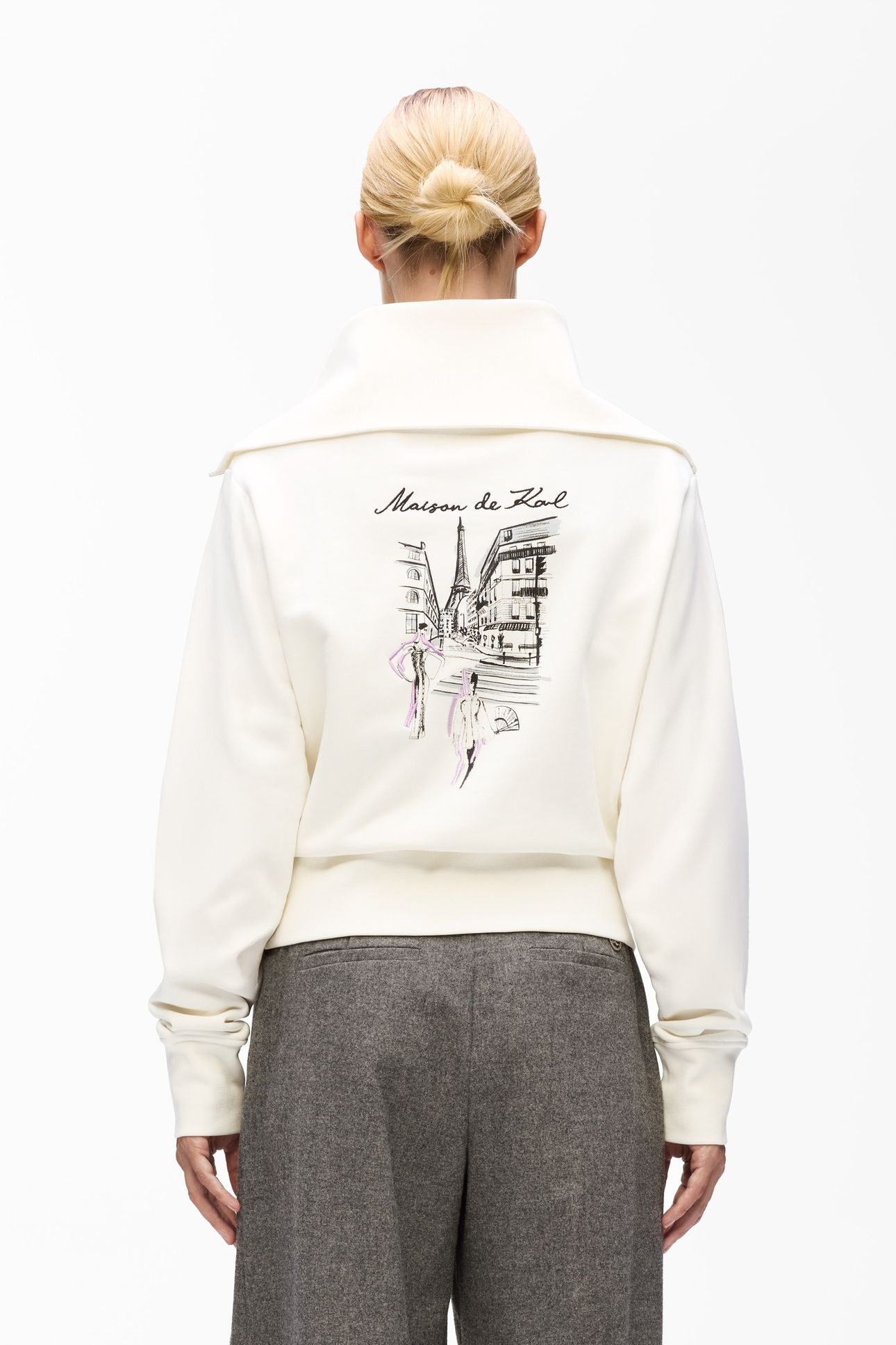 PARIS SKETCH EIFFEL HALF ZIP CANNOLI CREAM 4