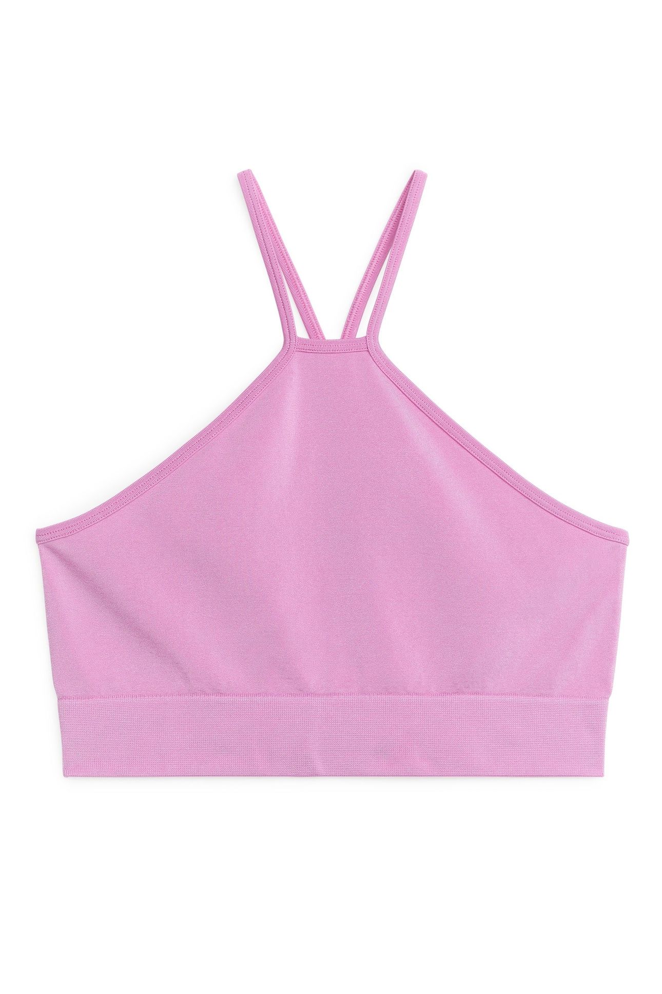 WHY SHINY SEAMLESS TOP PINK 3