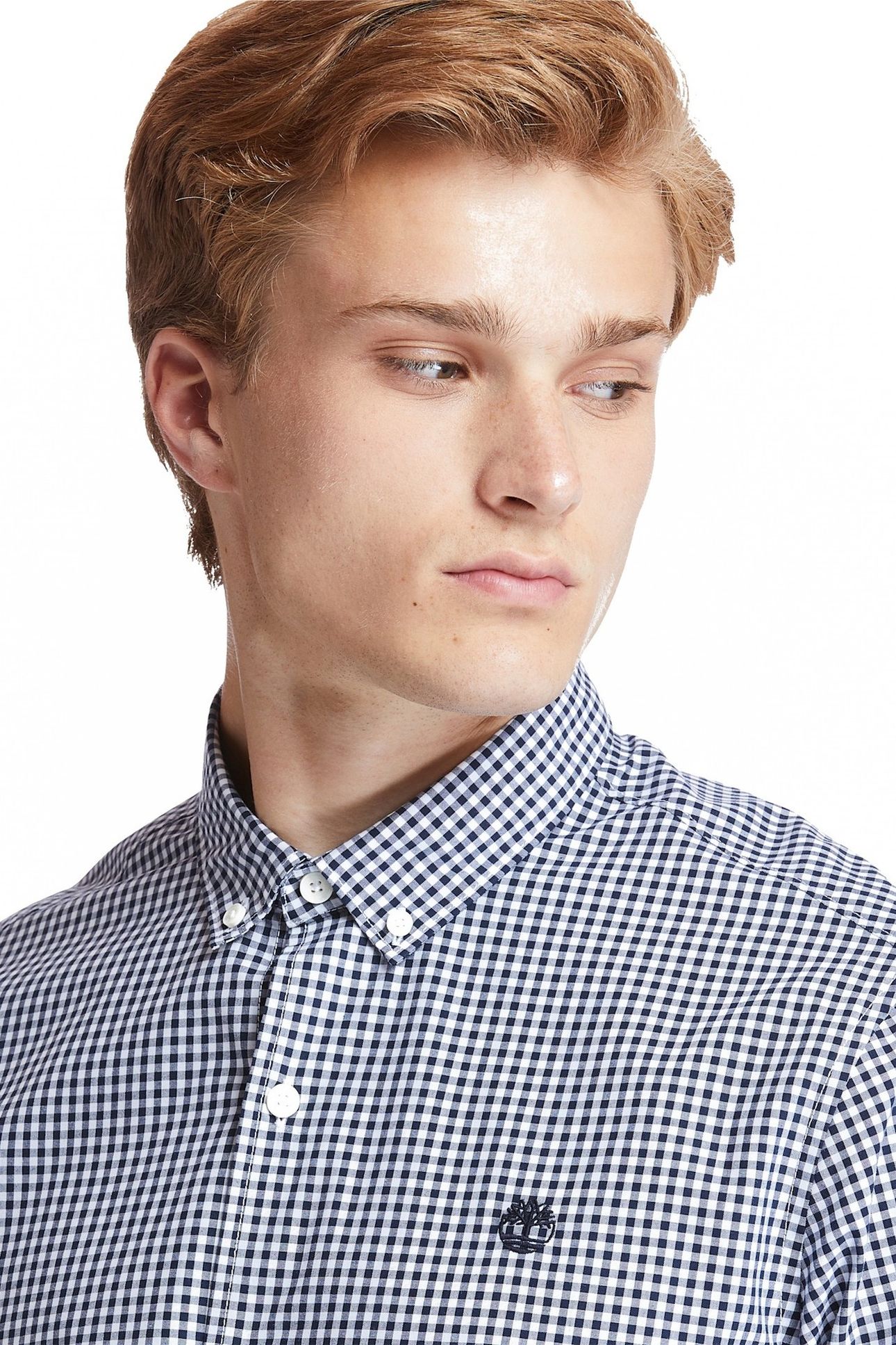 MICRO GINGHAM POPLIN SHIRT DRK SAPPHIRE YD 5