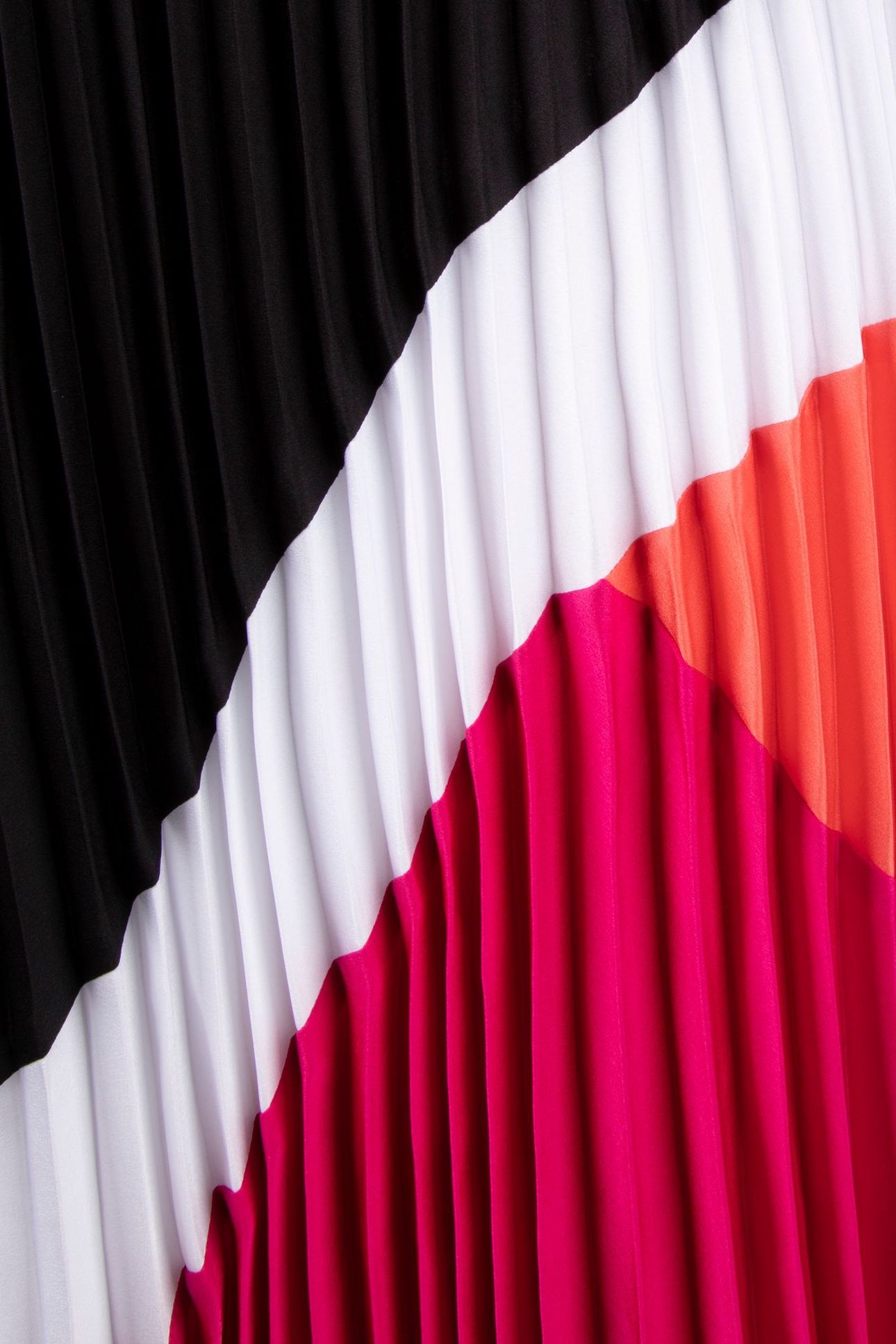 PLEAT COMBO COLORBLOCK DRESS BLACK/PINK 4
