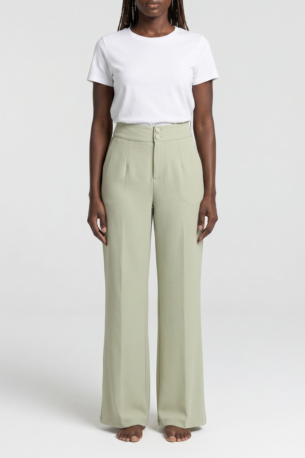 STRUCTURED TROUSERS PISTACHIO 1