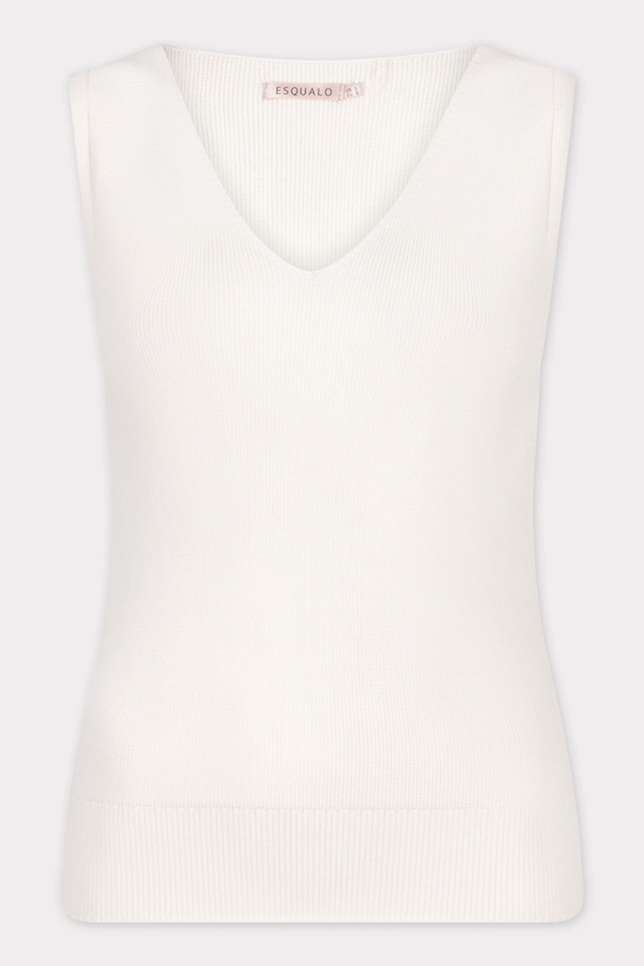 TOP RIB V-NECK OFF WHITE 4