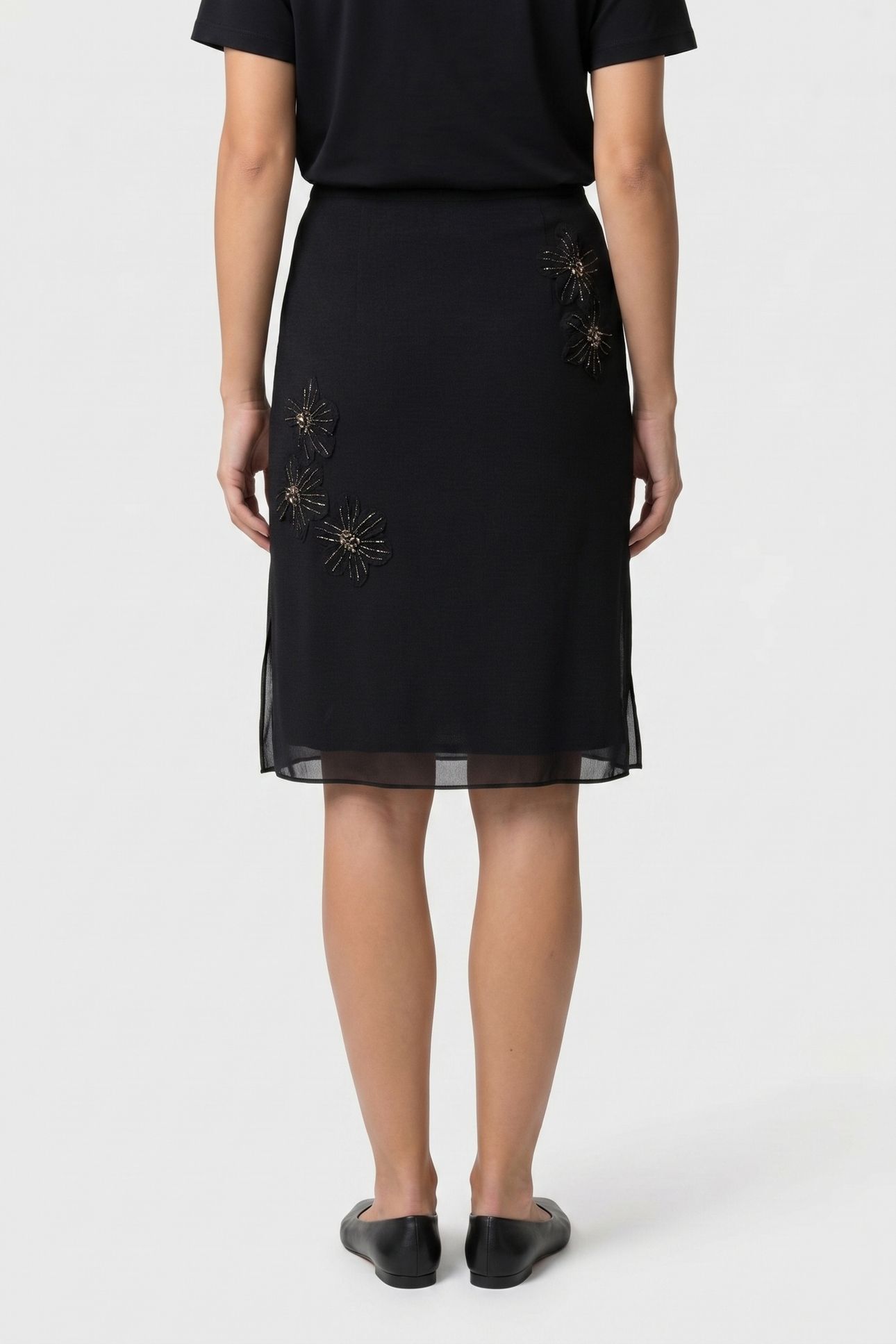 CAULINE MIDI SKIRT BLACK 2