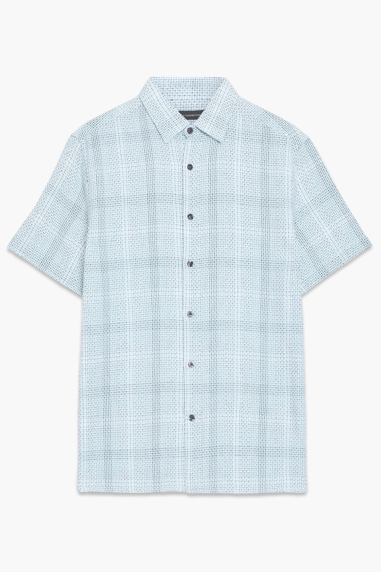 BARROW DOBBY SS SHIRT BLUE COMBO 4