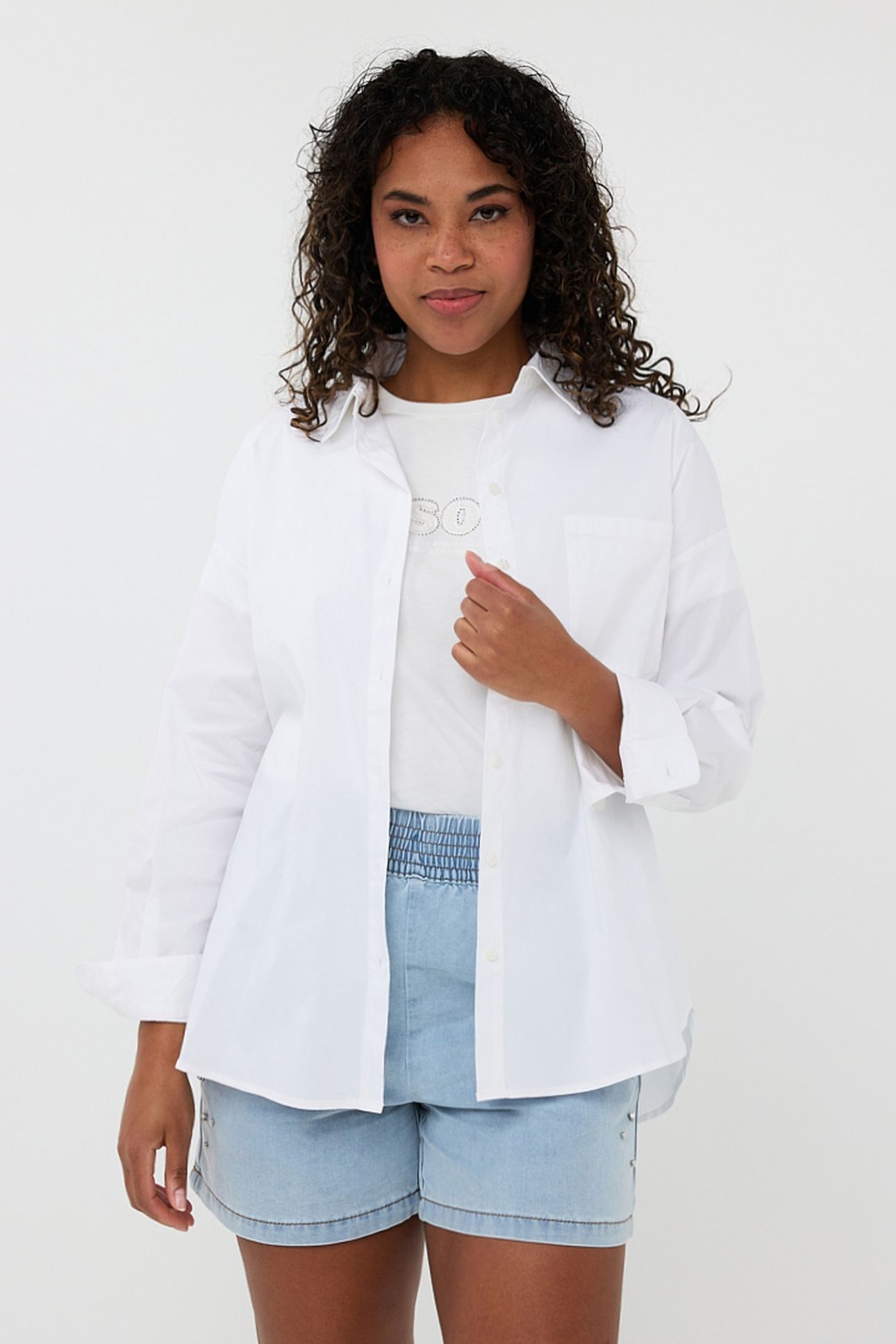 BLOUSE OVERSIZED POPLIN OFF WHITE 2